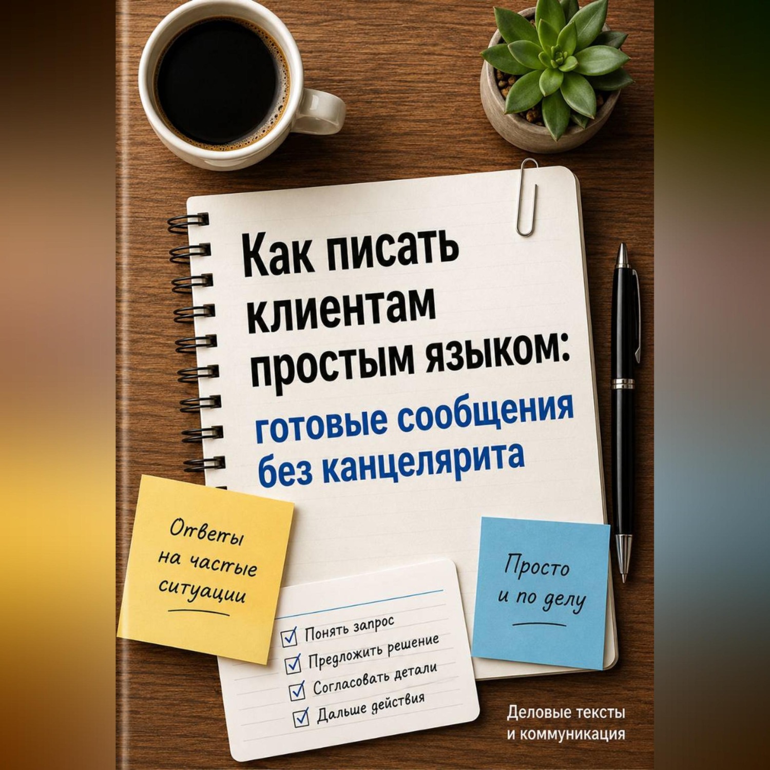 Обложка книги «Как писать клиентам простым языком: готовые сообщения без канцелярита»