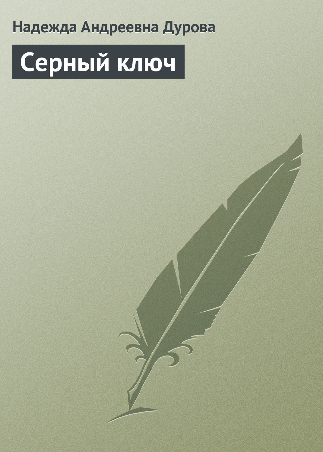 Обложка книги «Серный ключ»