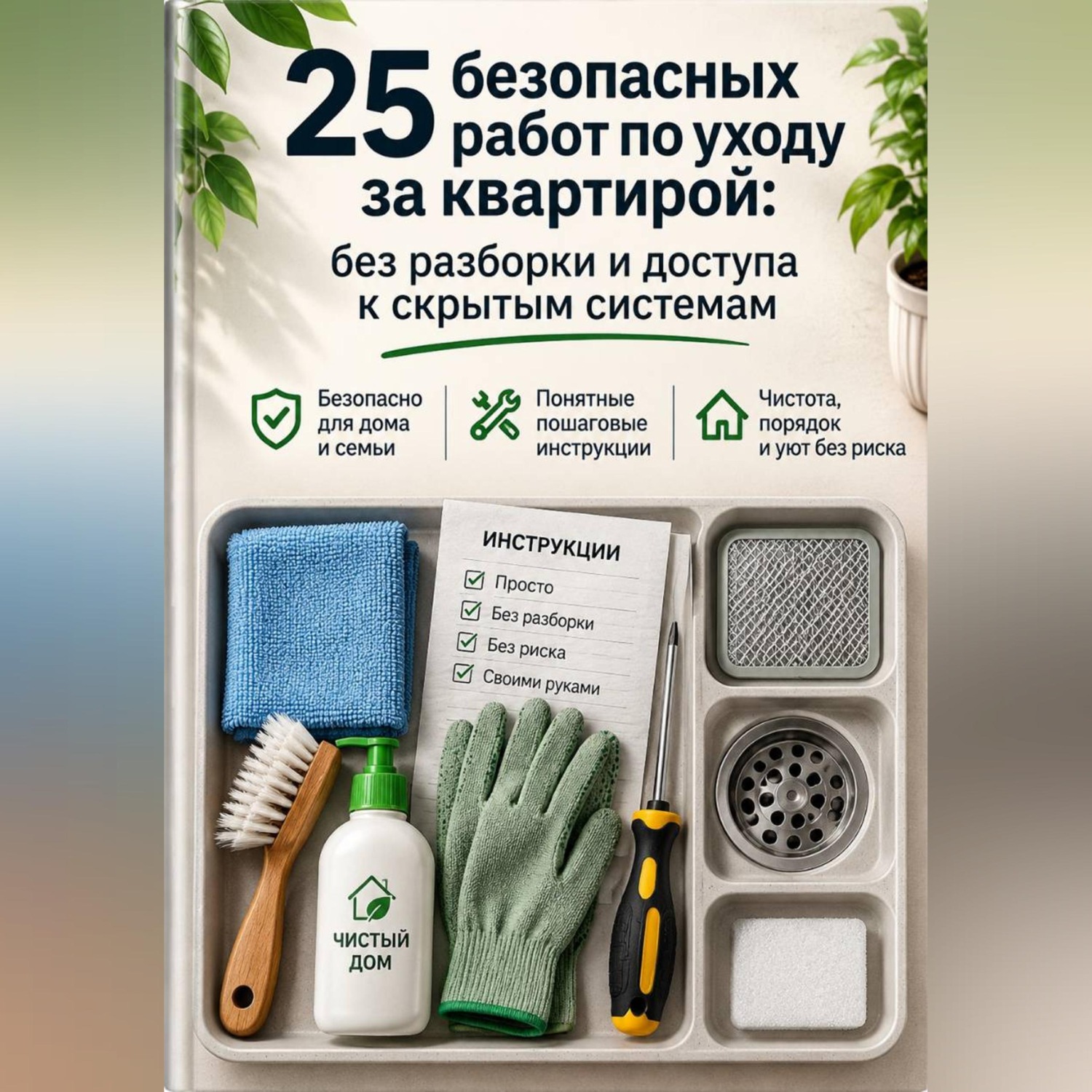 Обложка книги «25 безопасных работ по уходу за квартирой: без разборки и доступа к скрытым системам»
