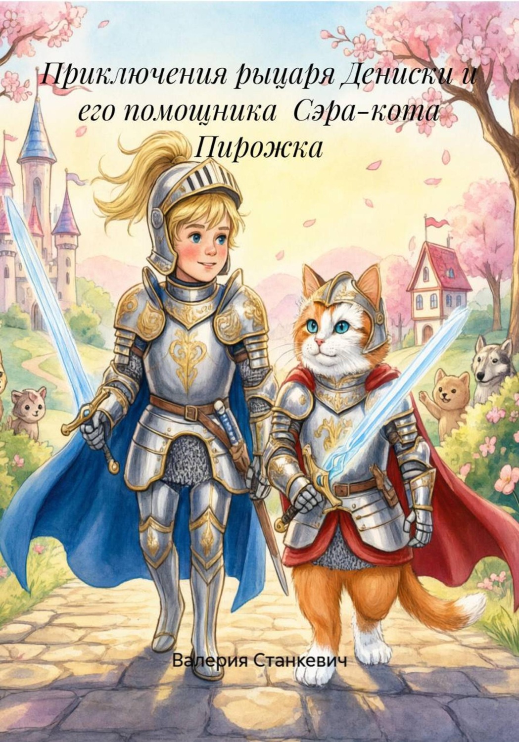 Обложка книги «Приключения рыцаря Дениски и его помощника Сэра-кота Пирожка»