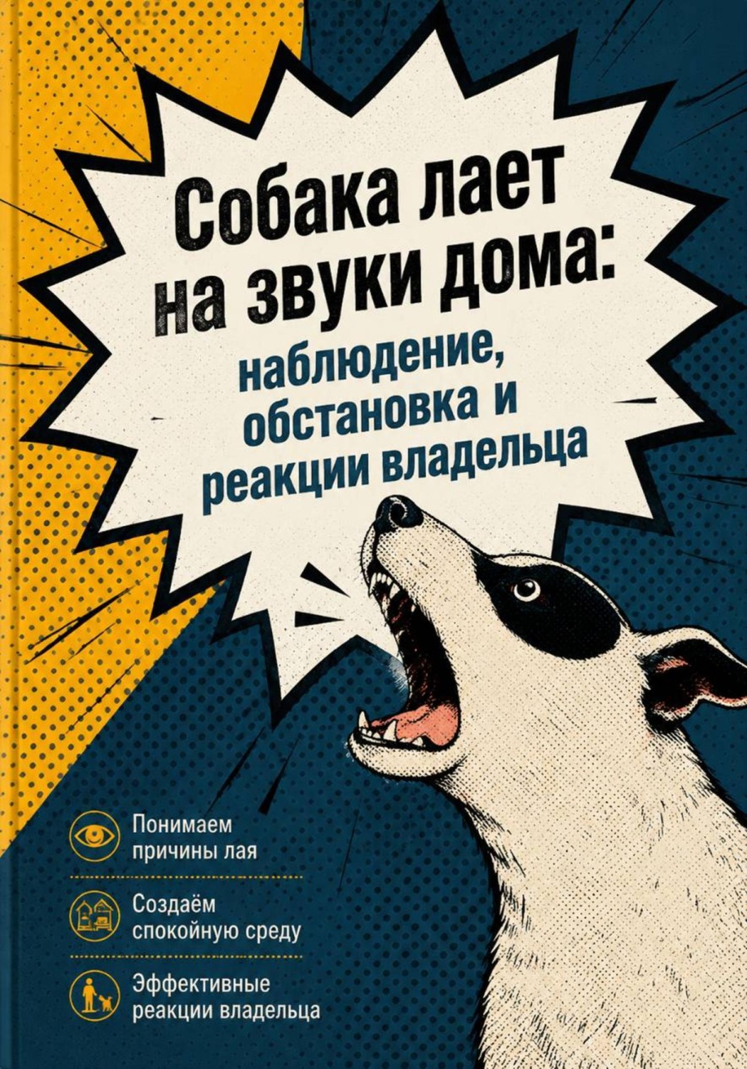 Обложка книги «Собака лает на звуки дома: наблюдение, обстановка и реакции владельца»