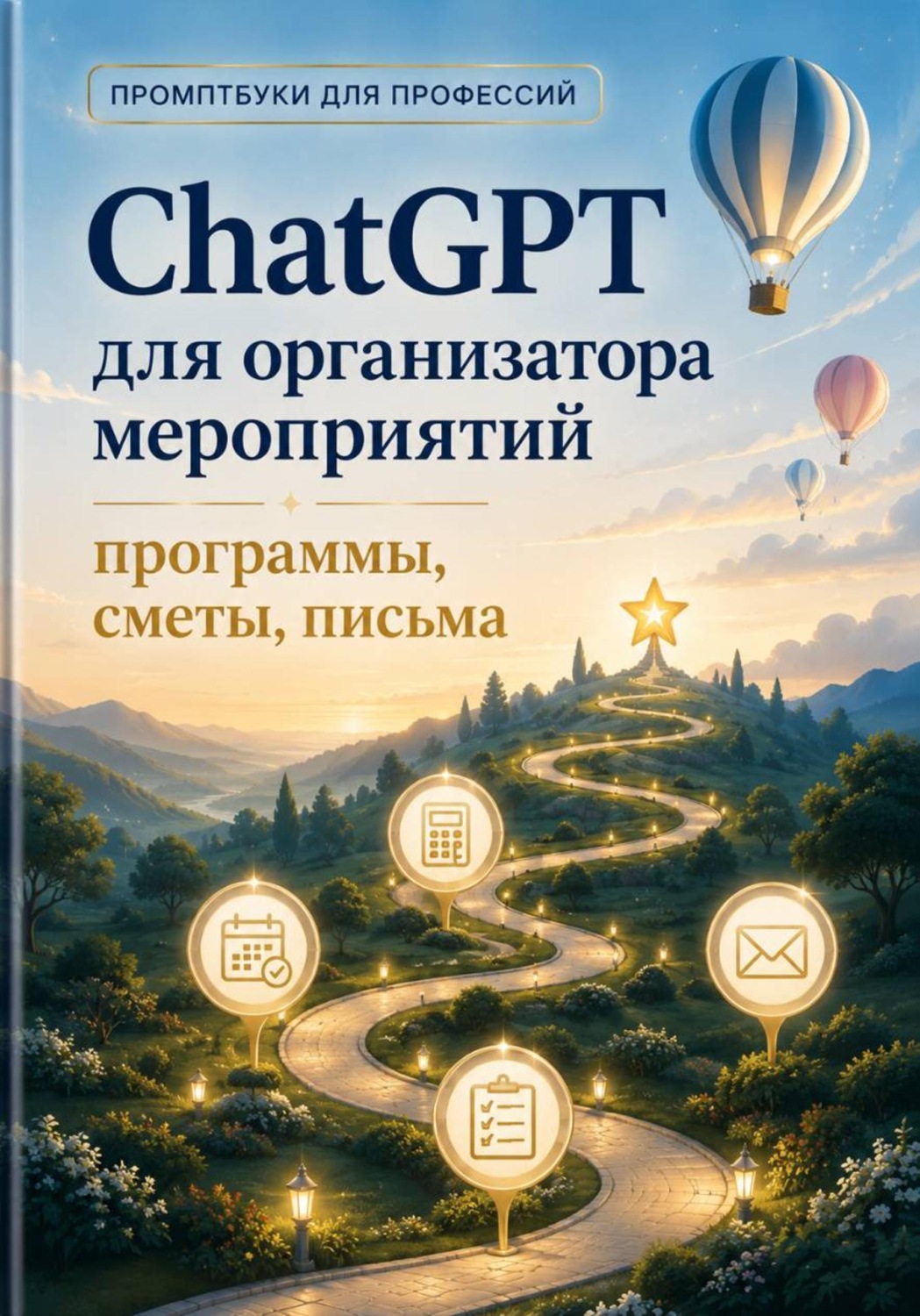 Обложка книги «ChatGPT для организатора мероприятий: программы, сметы, письма»