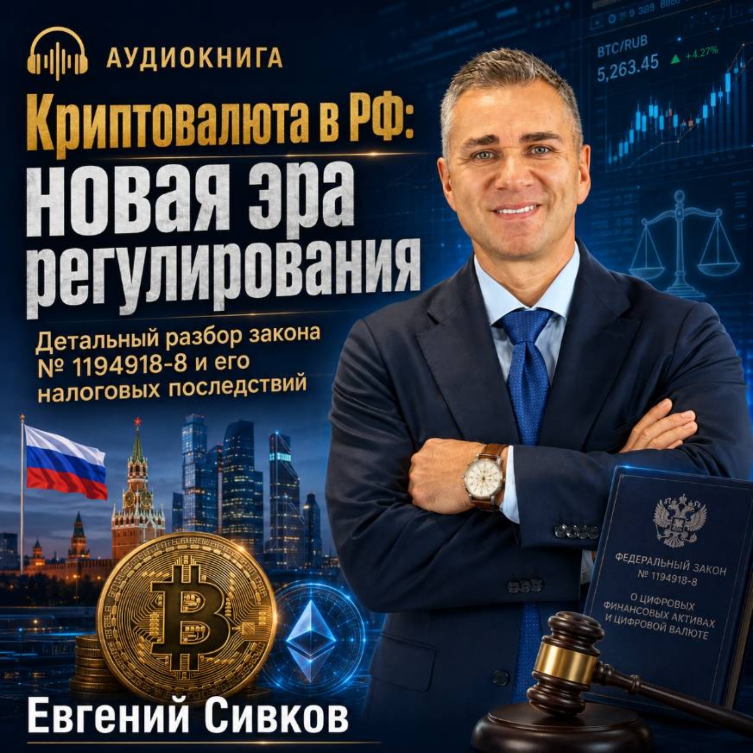 Обложка книги «Криптовалюта в РФ: новая эра регулирования»