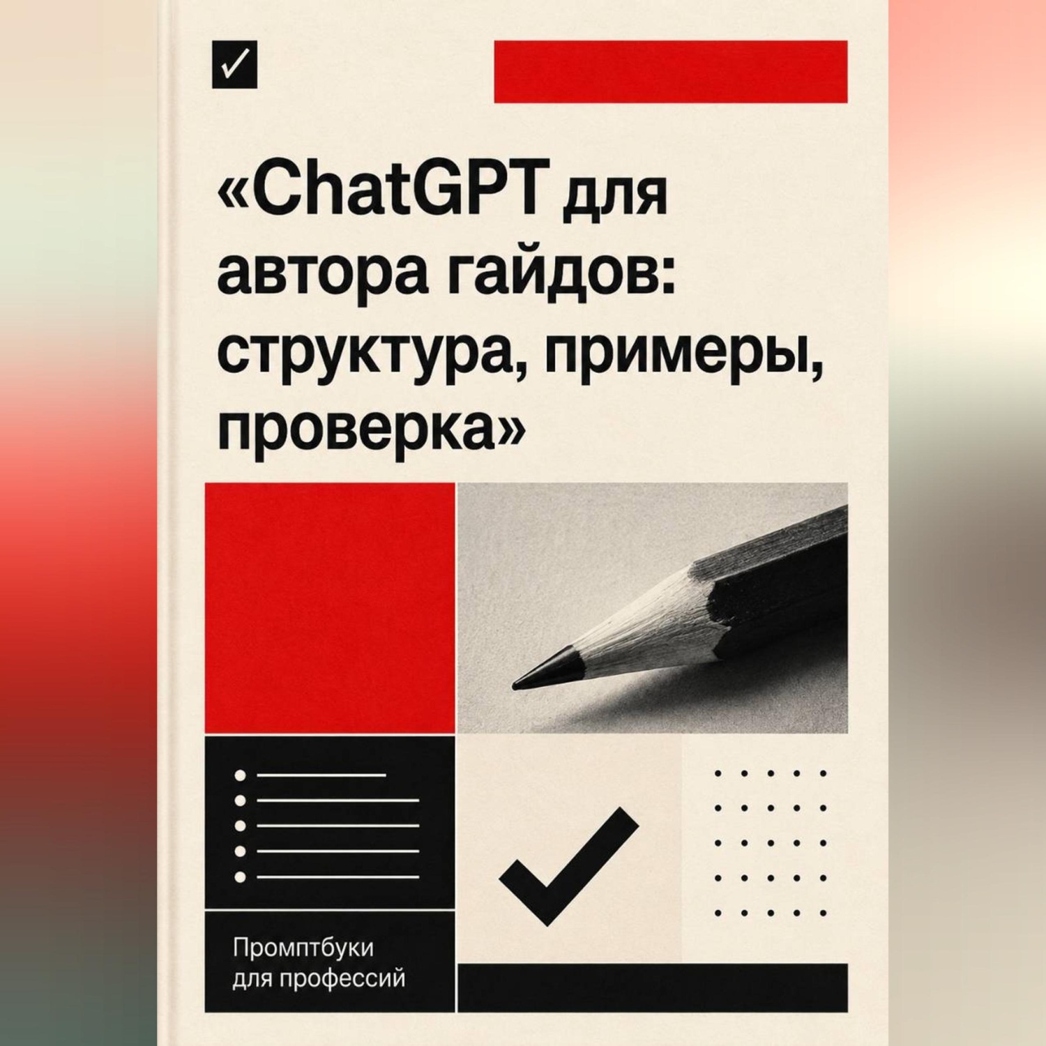 Обложка книги «ChatGPT для автора гайдов: структура, примеры, проверка»