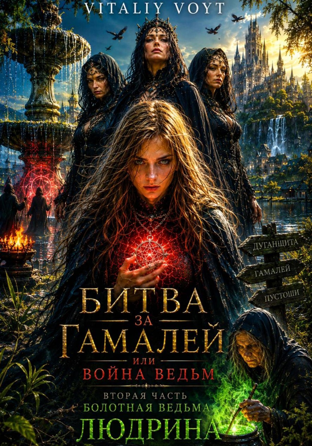 Обложка книги ««Война ведьм, или Битва за Гамалей» Книга вторая «Болотная ведьма Людрина»»
