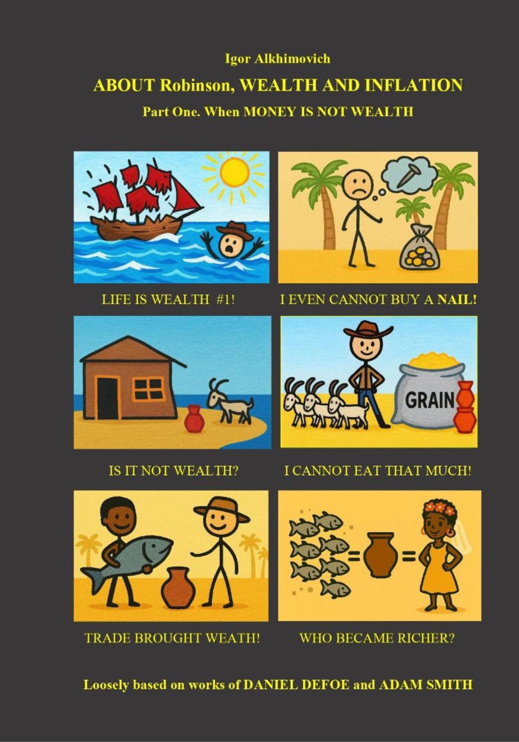 Обложка книги «ABOUT Robinson, WEALTH AND INFLATION. Part One. When MONEY IS NOT WEALTH.»