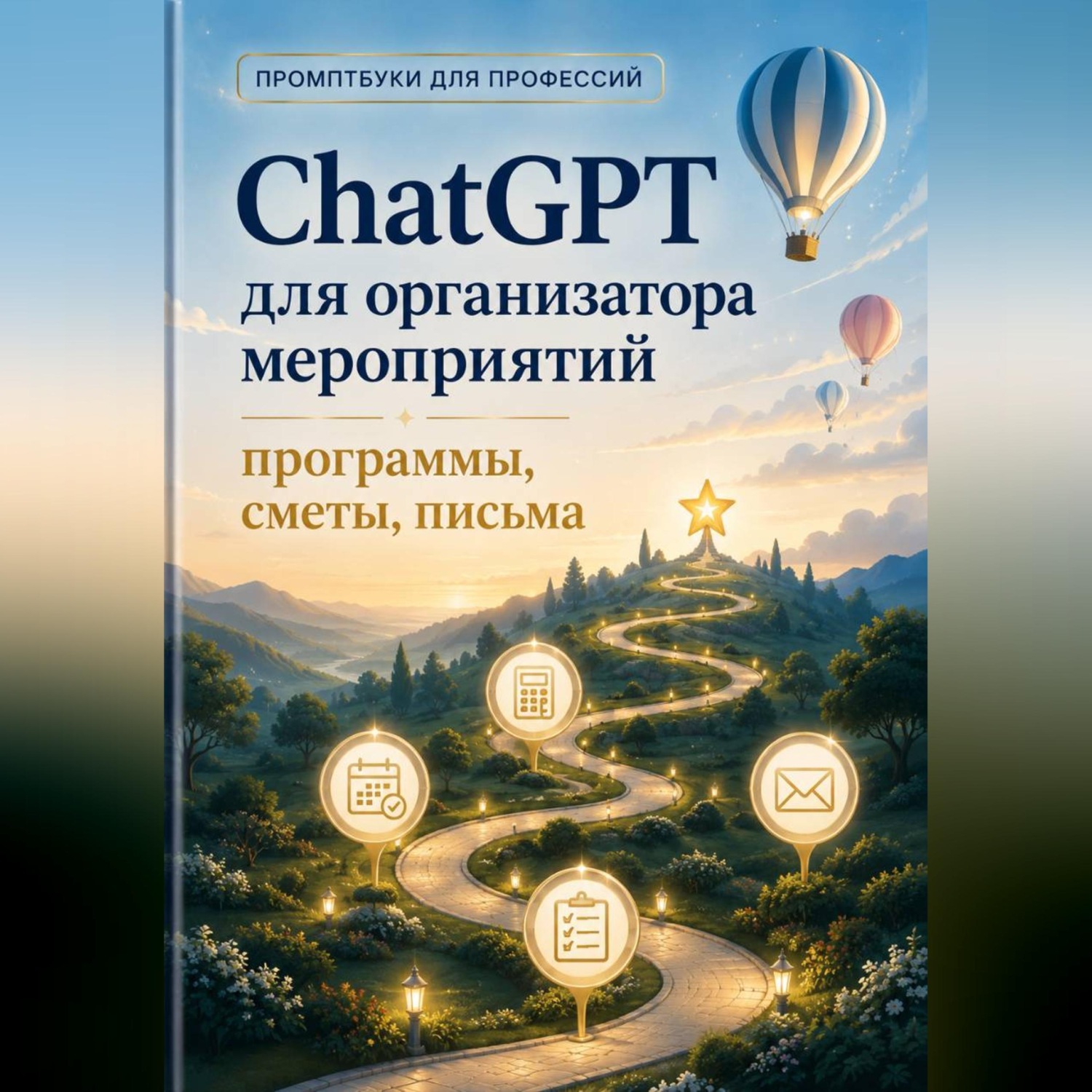 Обложка книги «ChatGPT для организатора мероприятий: программы, сметы, письма»