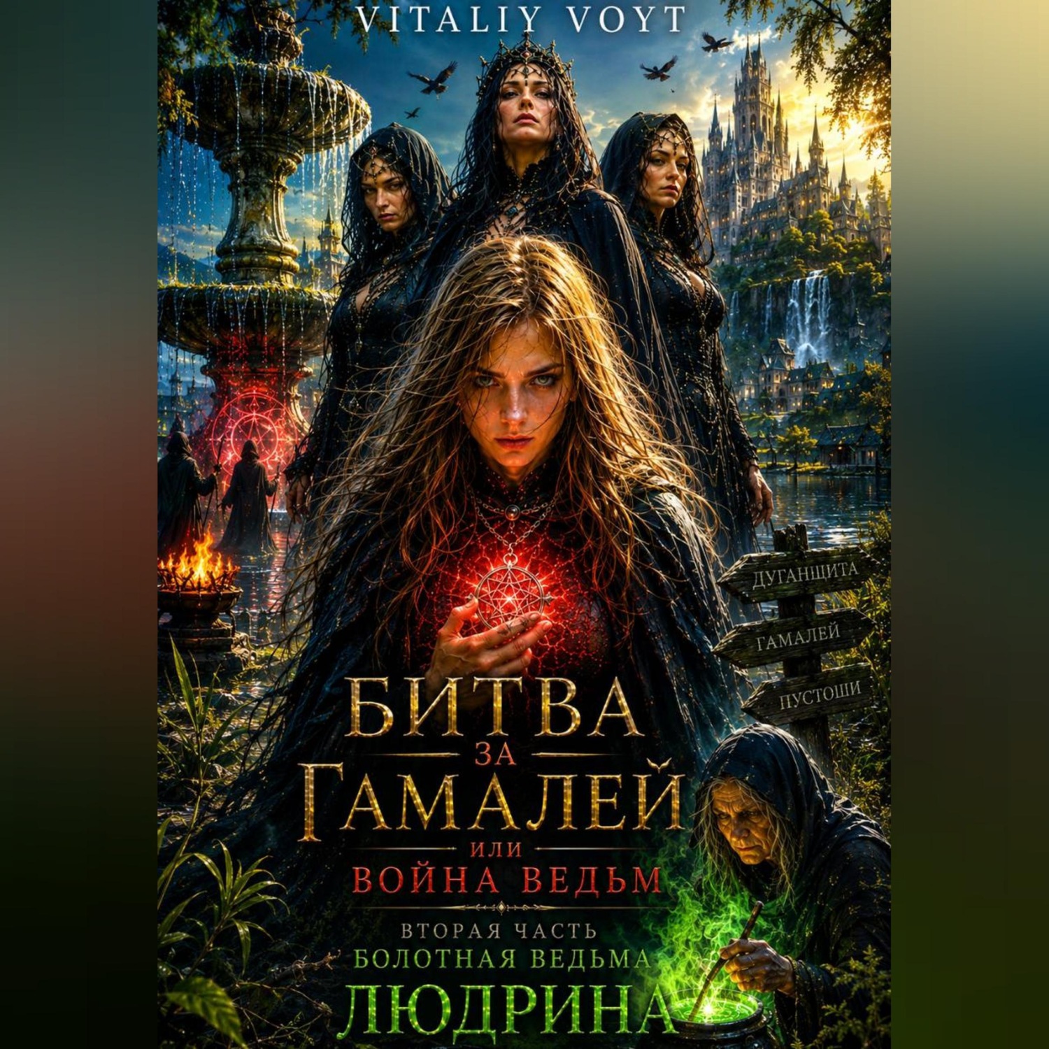 Обложка книги ««Война ведьм, или Битва за Гамалей» Книга вторая «Болотная ведьма Людрина»»