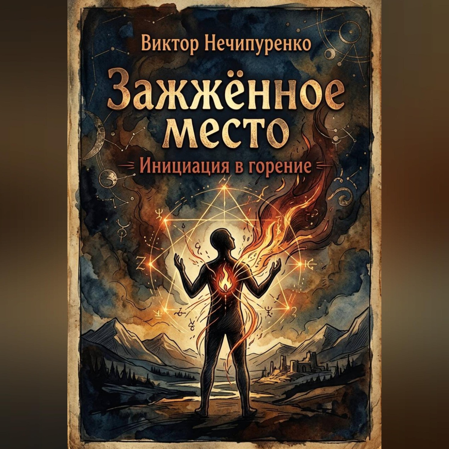 Обложка книги «Зажжённое место Инициация в горение»