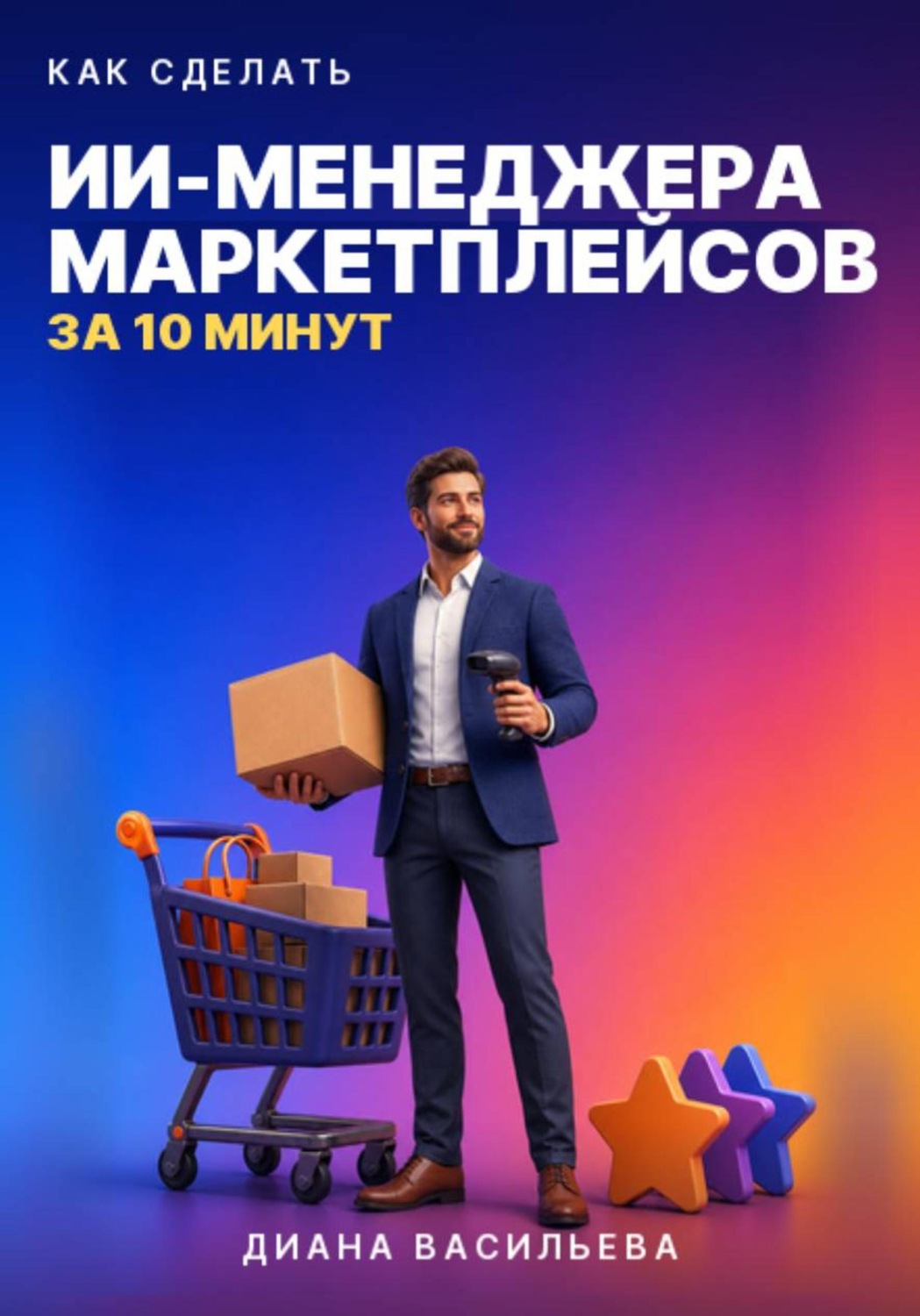 Обложка книги «КАК СДЕЛАТЬ ИИ-МЕНЕДЖЕРА МАРКЕТПЛЕЙСОВ ЗА 10 МИНУТ» — Диана Васильева