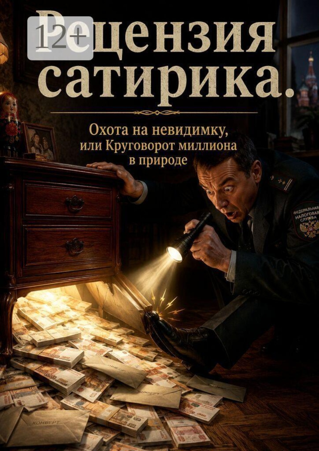 Обложка книги «Рецензия сатирика: Охота на невидимку, или Круговорот миллиона в природе» — Zhenya ManIn