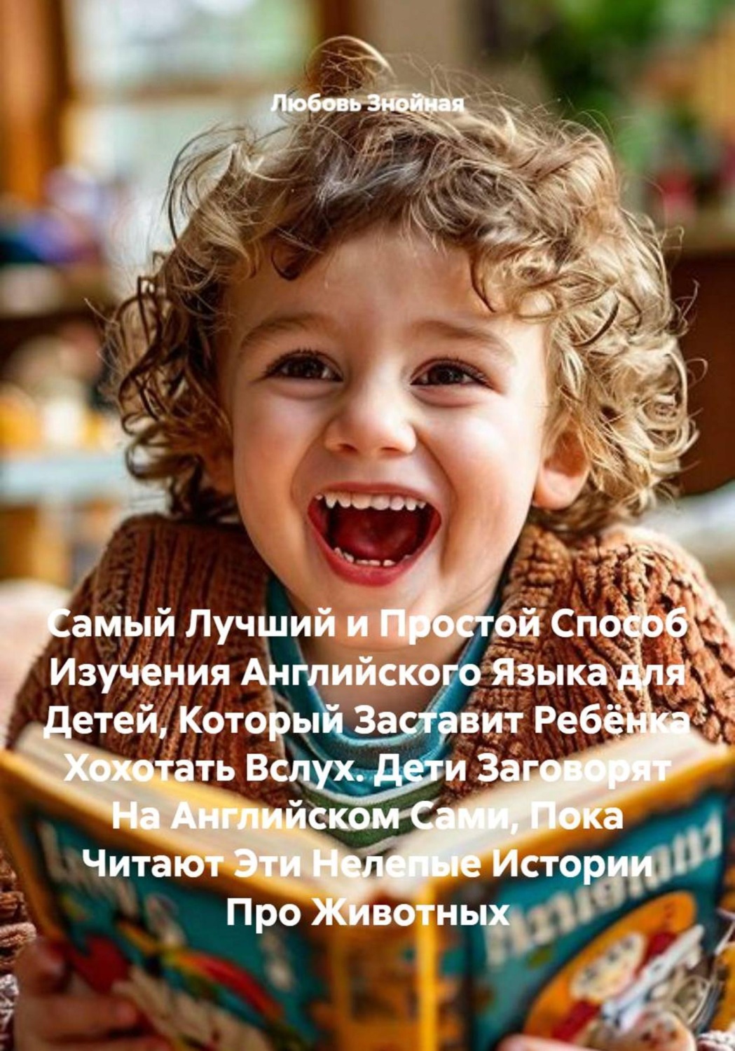 Обложка книги «Самый Лучший и Простой Способ Изучения Английского Языка для Детей, Который Заставит Ребёнка Хохотать Вслух. Дети Заговорят На Английском Сами, Пока Читают Эти Нелепые Истории Про Животных»