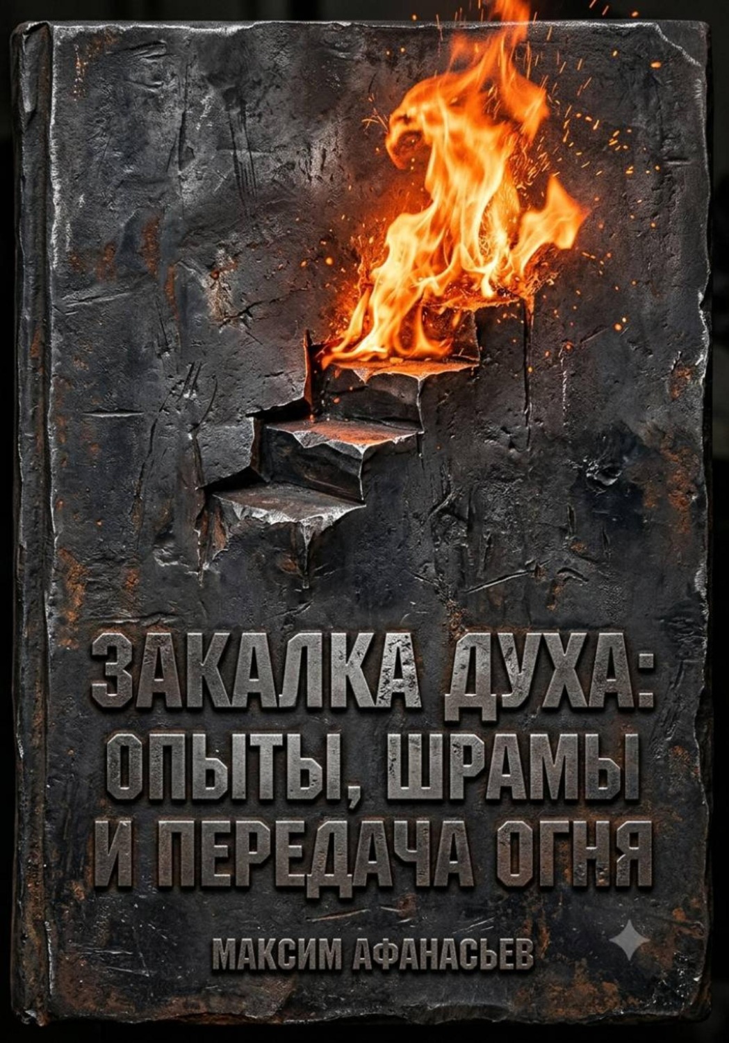 Обложка книги «Закалка духа. Опыты, шрамы и передача огня» — Максим Афанасьев