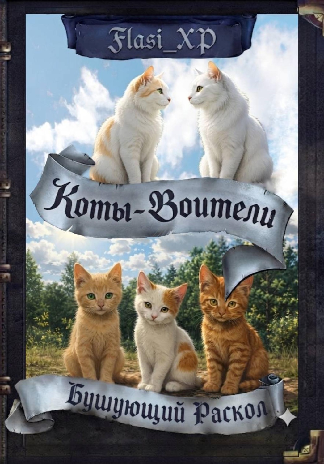 Обложка книги «Коты Воители: Бушующий Раскол»