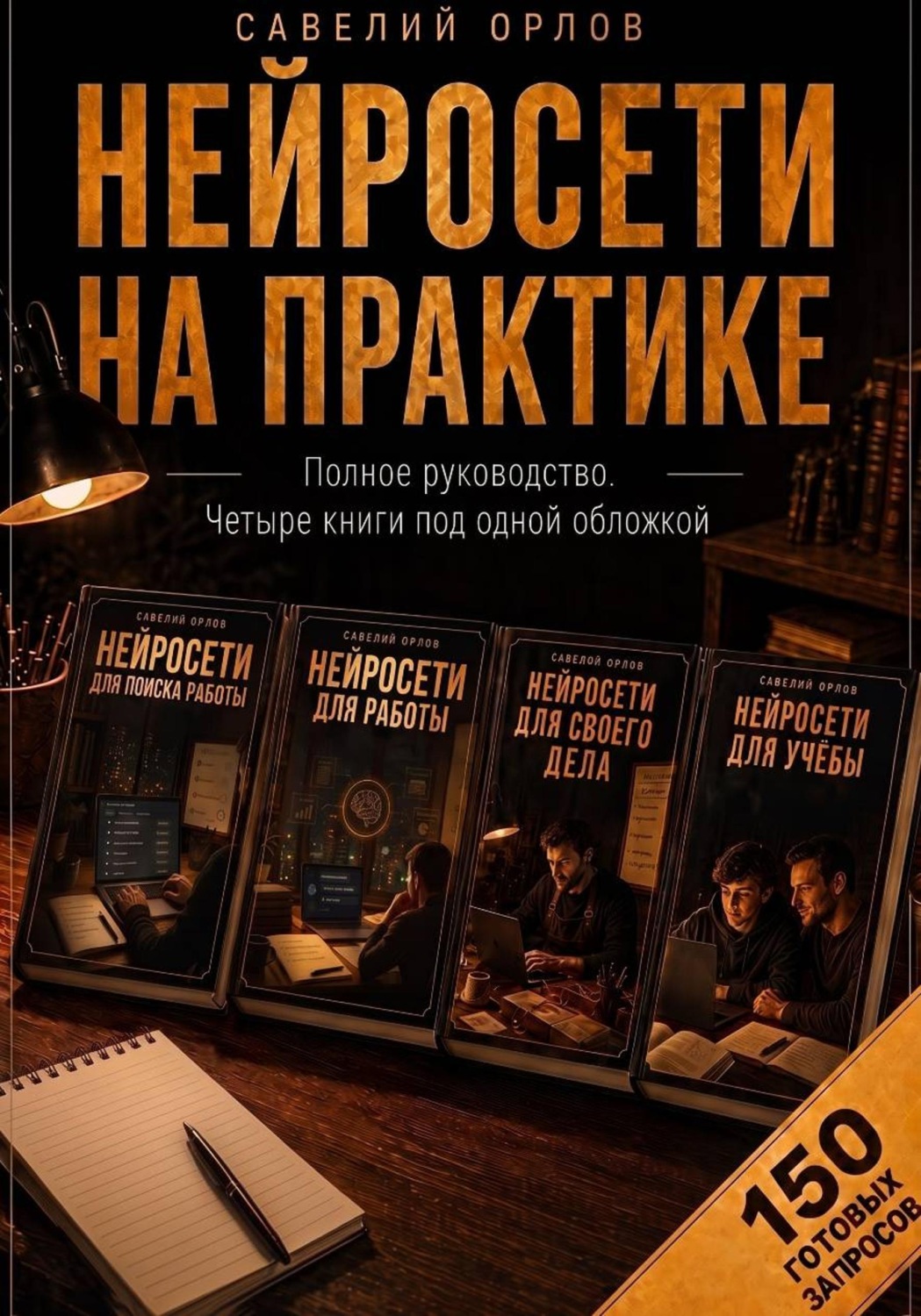 Обложка книги «Нейросети на практике. Полное руководство. Четыре книги под одной обложкой»