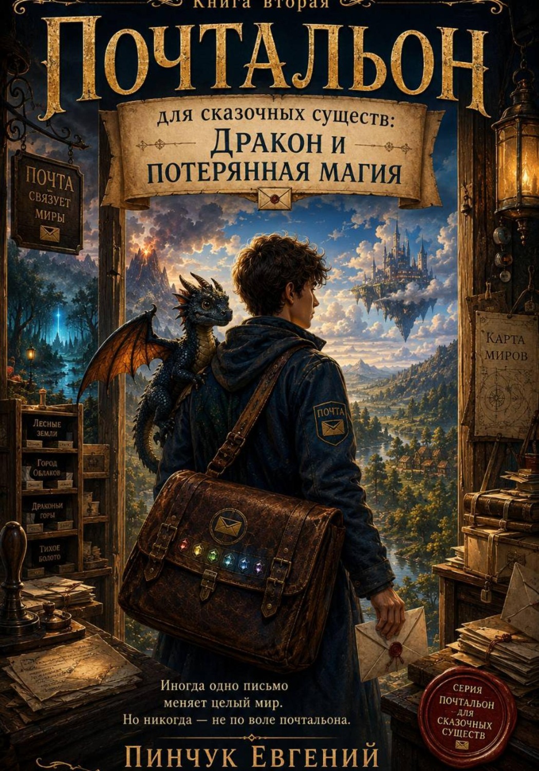 Обложка книги «Почтальон для сказочных существ: Дракон и потерянная магия»