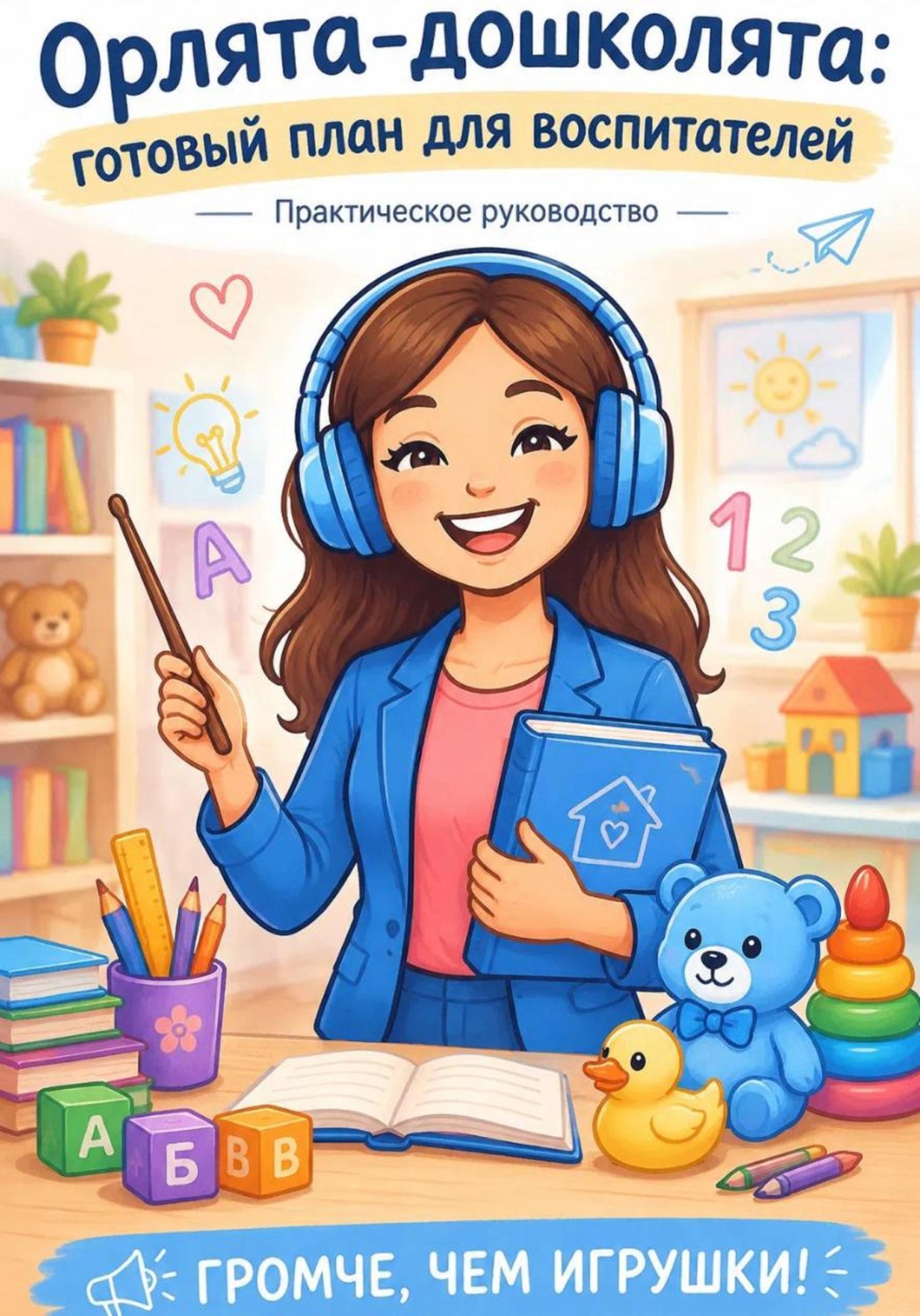 Обложка книги «Орлята-дошколята: готовый план для воспитателей» Практическое руководство по работе с проектом.»