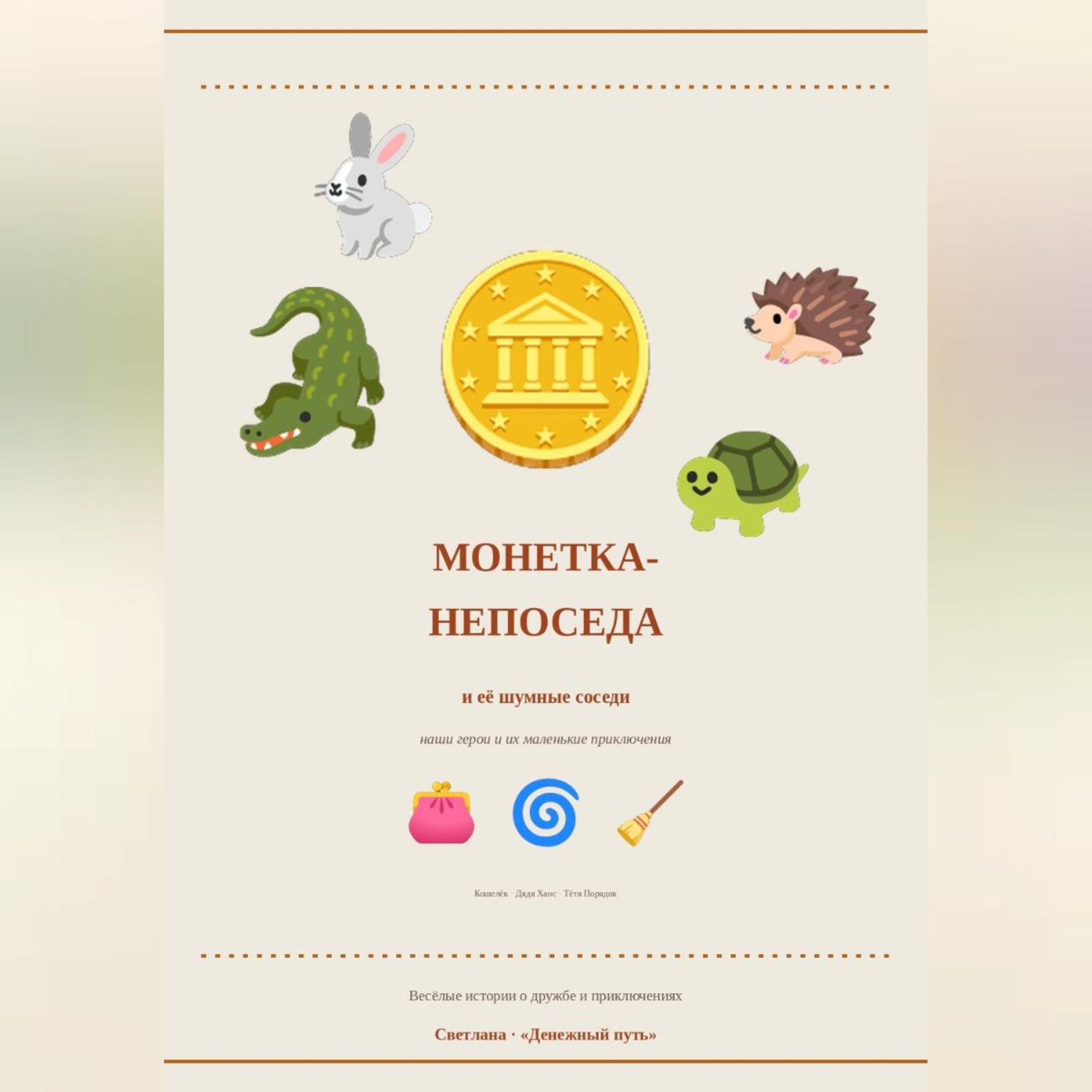 Обложка книги «Монетка-непоседа и её шумные соседи»