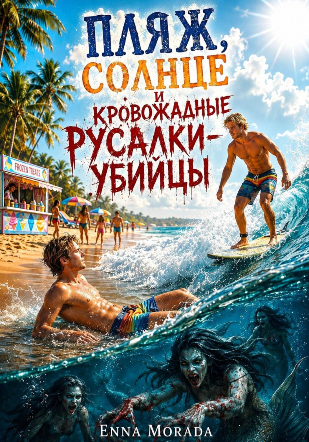 Обложка книги «Пляж, солнце и кровожадные русалки-убийцы»