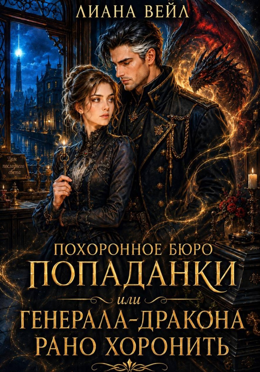 Обложка книги «Похоронное бюро попаданки, или Генерала-дракона рано хоронить»