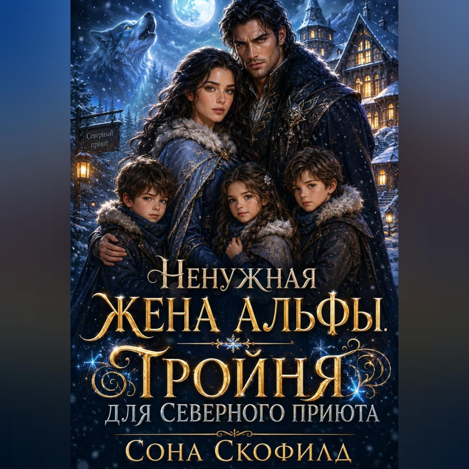 Обложка книги «Ненужная жена альфы. Тройня для северного приюта»