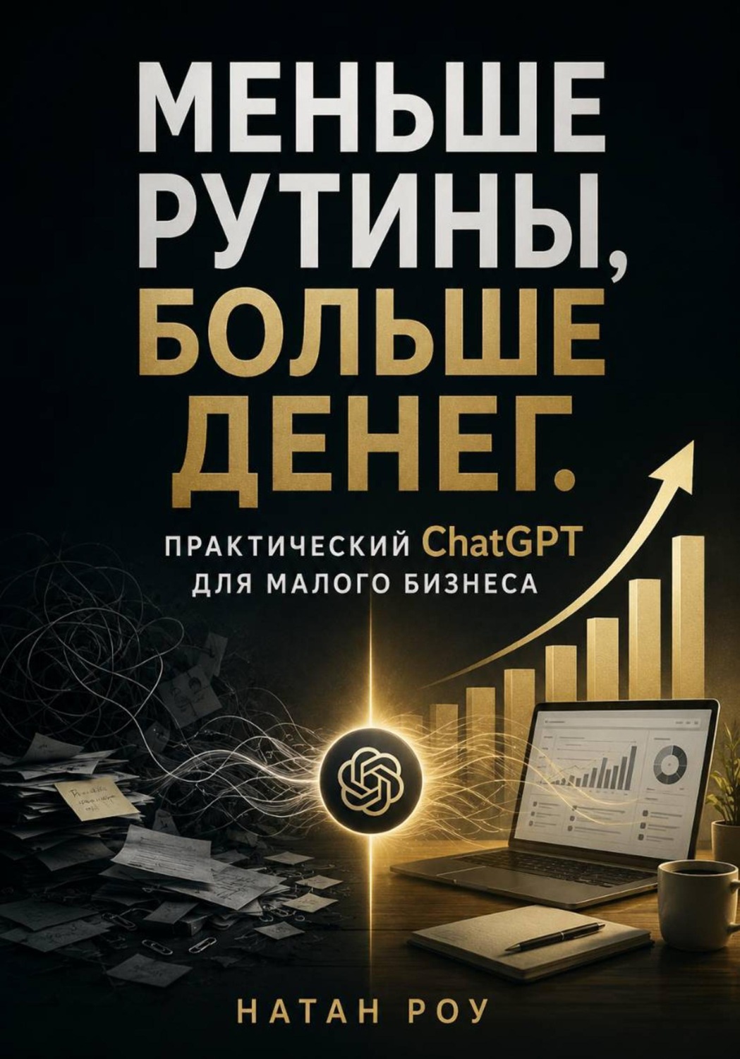 Обложка книги «Меньше рутины, больше денег. Практический ChatGPT для малого бизнеса»