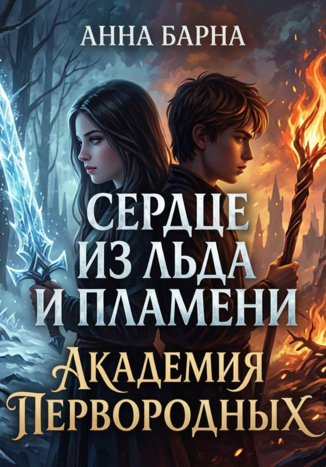 Обложка книги «Сердце изо льда и пламени. Академия первородных»