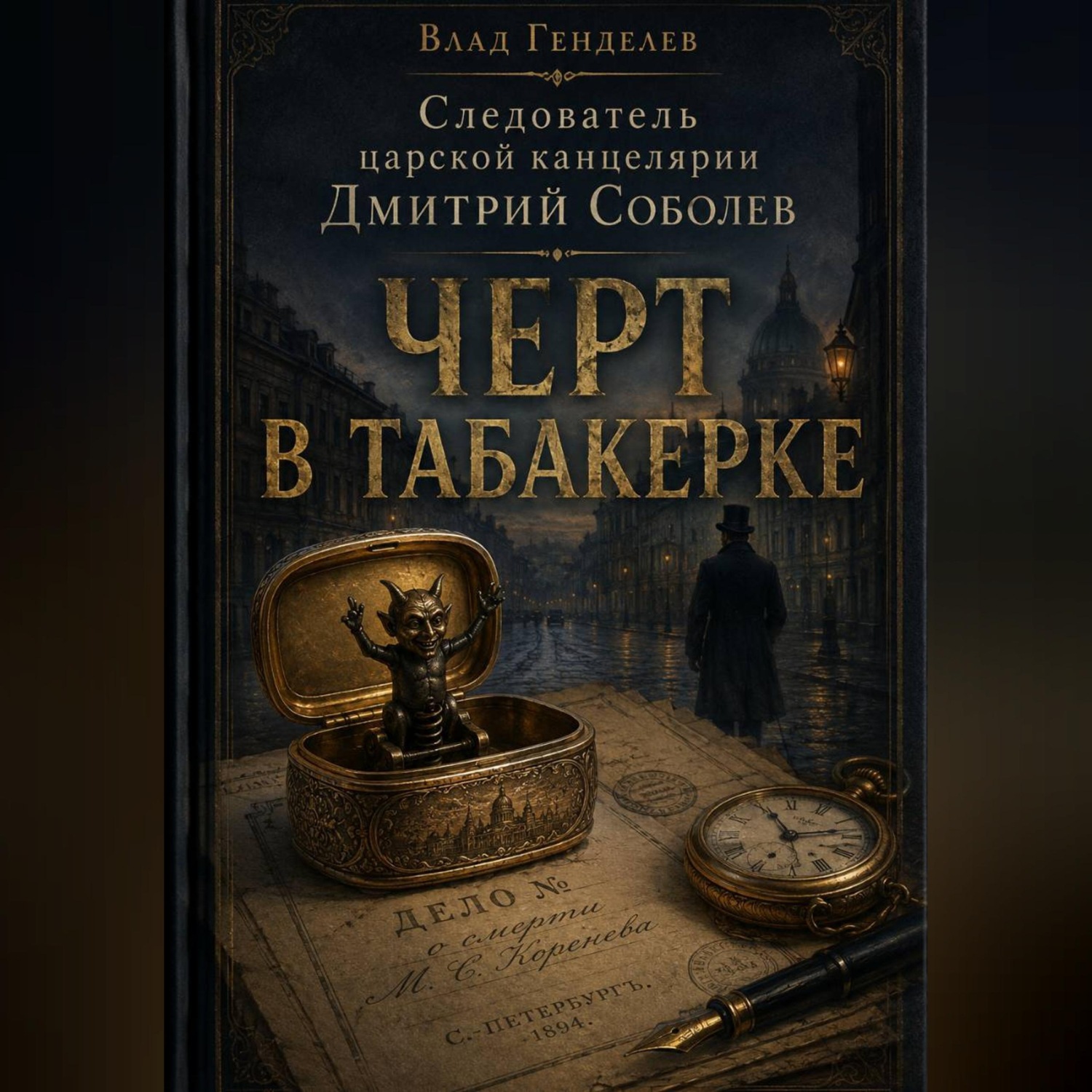Обложка книги «Следователь царской канцелярии Дмитрий Соболев. Черт в табакерке.»