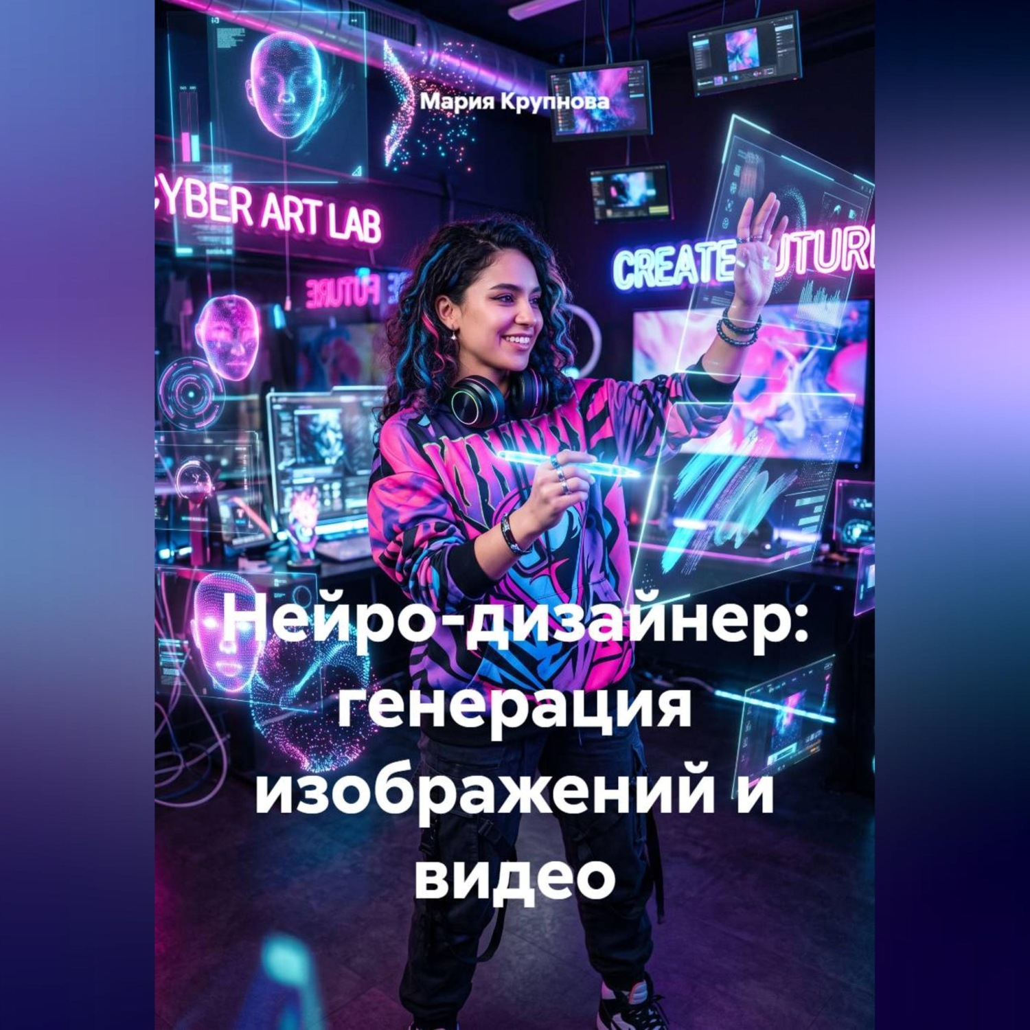 Обложка книги «Нейро-дизайнер: генерация изображений и видео»