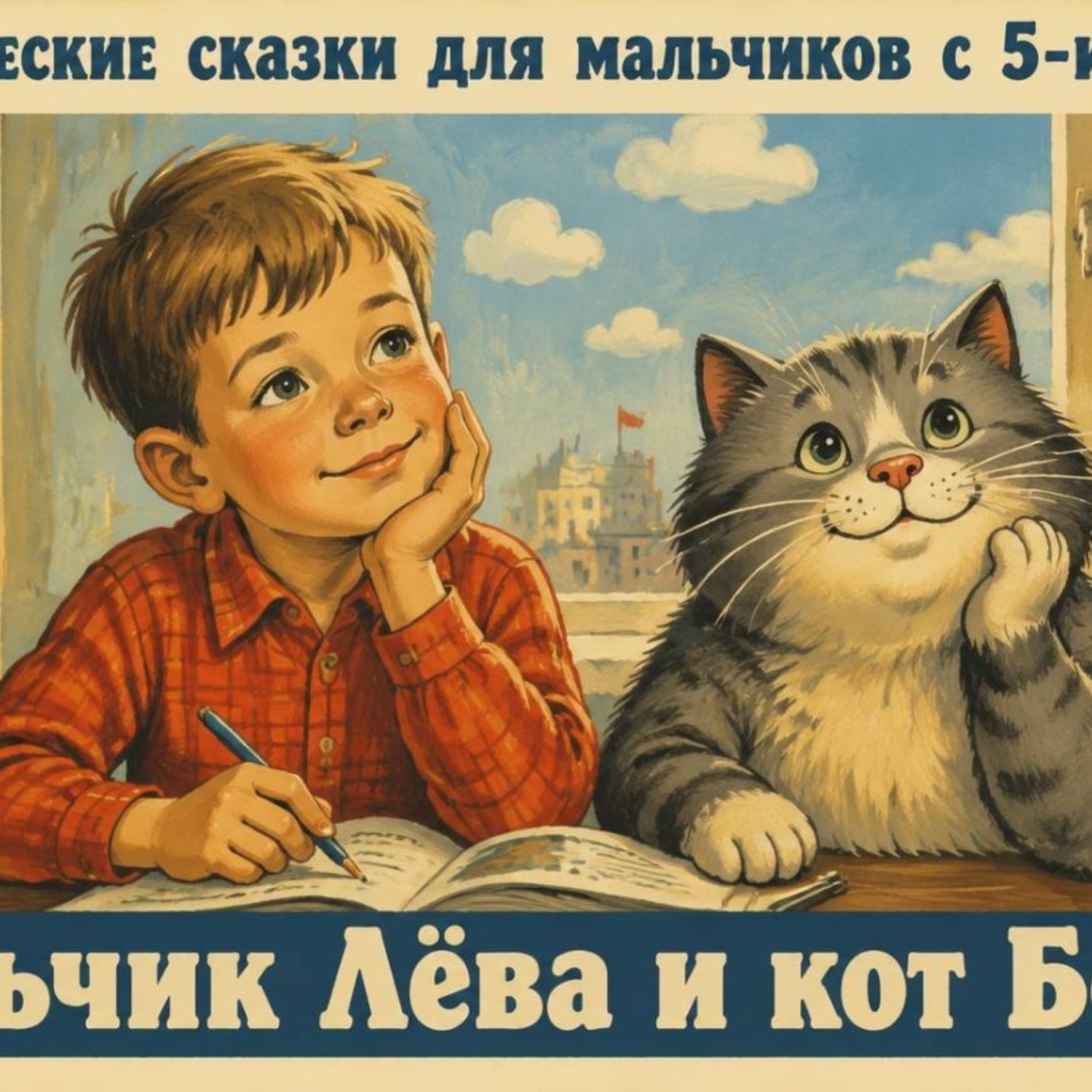 Обложка книги «Терапевтические рассказы про мальчика Лёву и кота Бориса.»