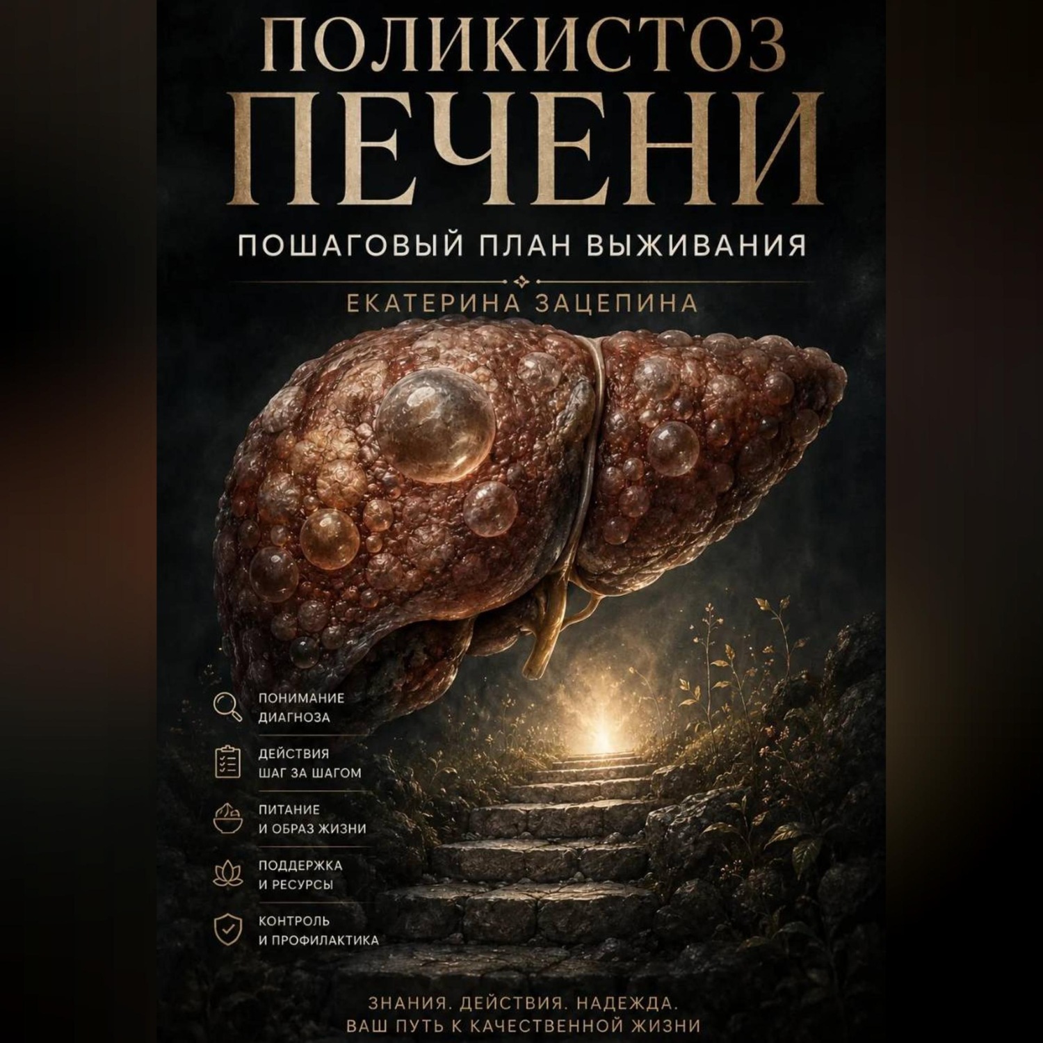 Обложка книги «Поликистоз печени. Пошаговый план выживания.»