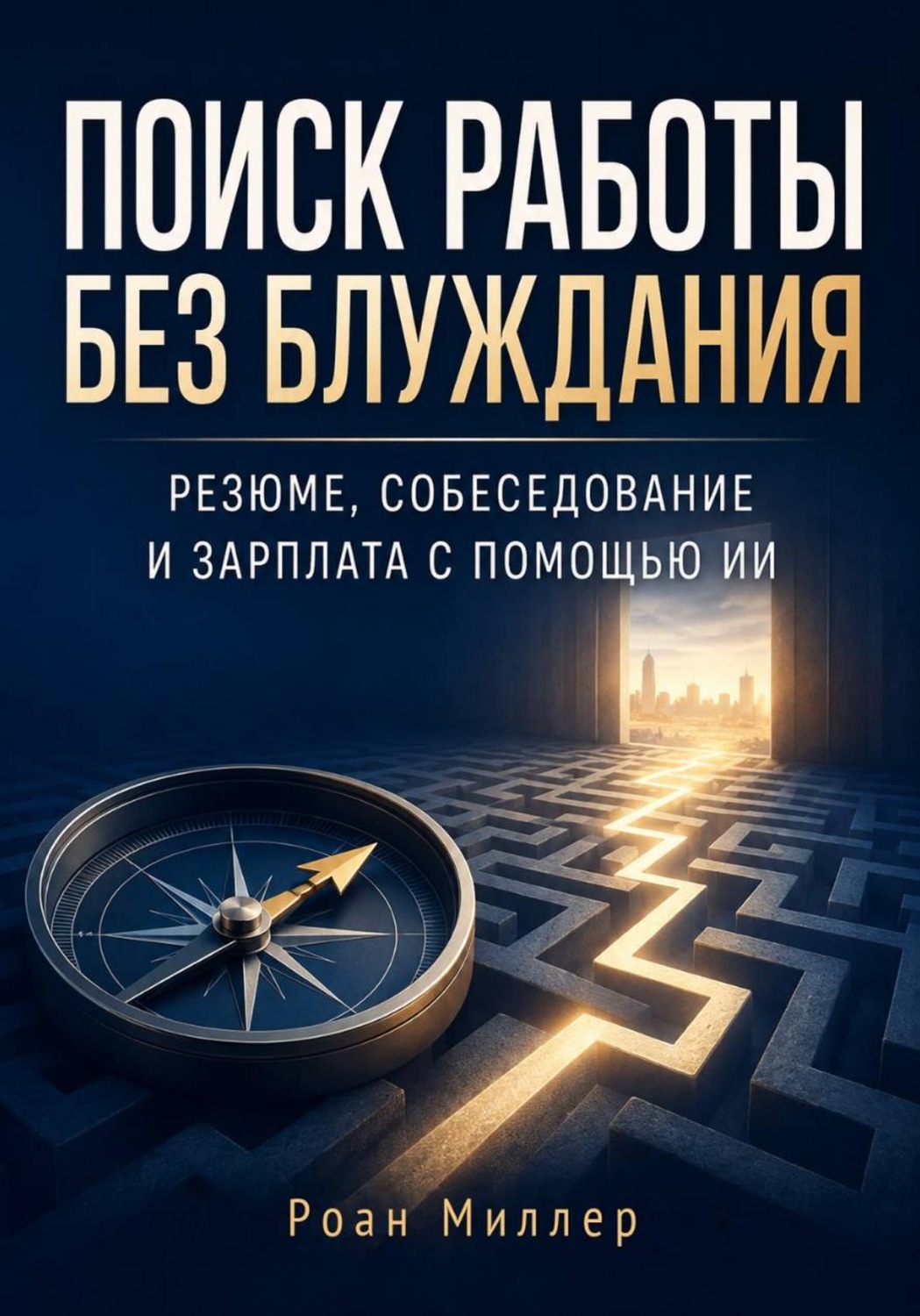 Обложка книги «Поиск работы без блуждания. Резюме, собеседование и зарплата с помощью ИИ»