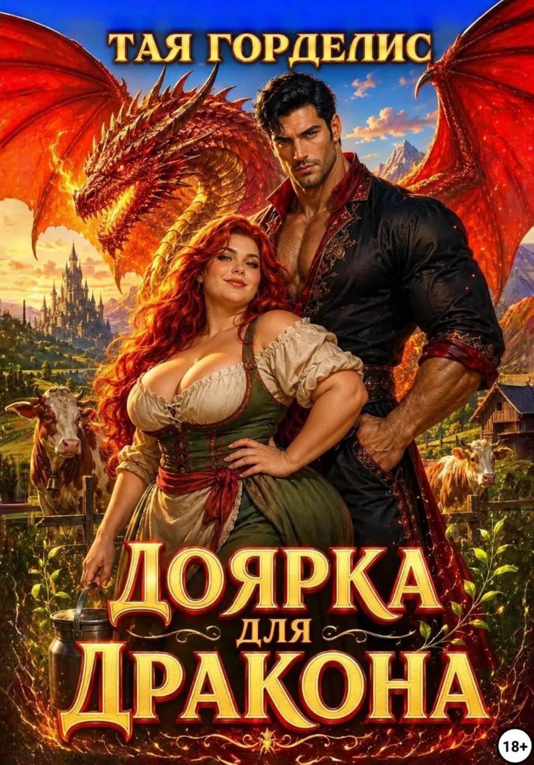 Обложка книги «Доярка для дракона»