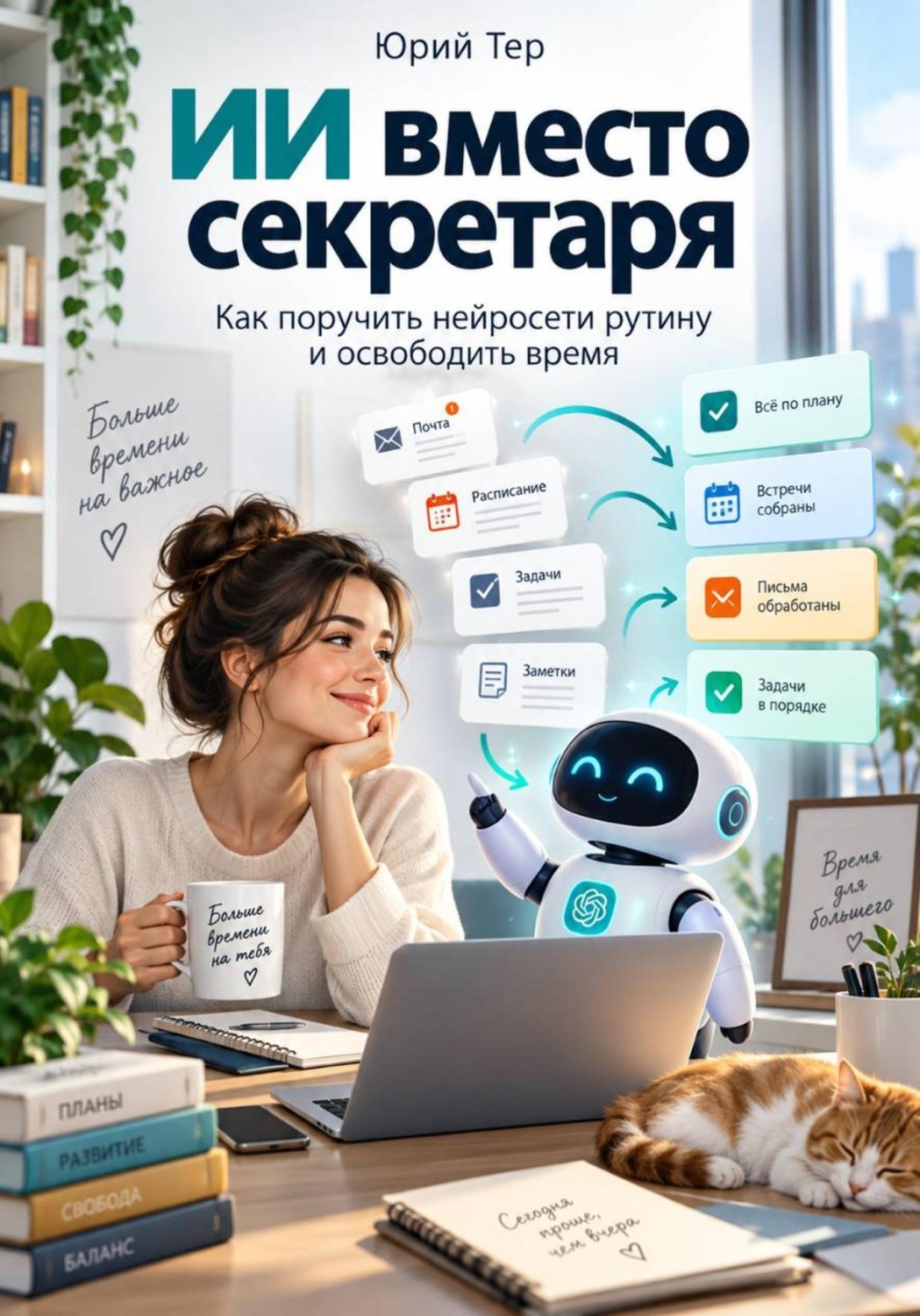 Обложка книги «ИИ вместо секретаря - как поручить нейросети рутину и освободить время»