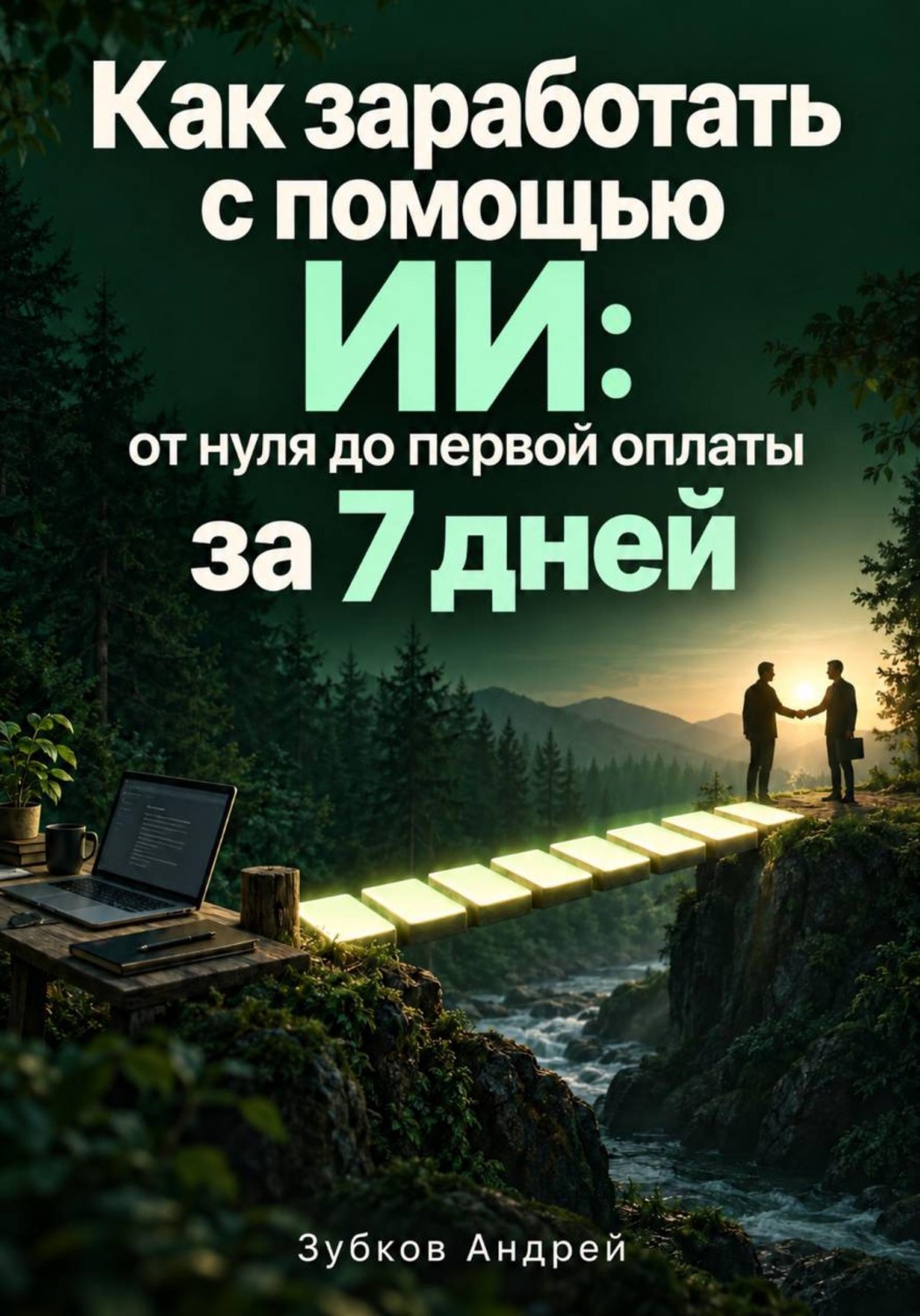 Обложка книги «Как заработать с помощью ИИ: от нуля до первой оплаты за 7 дней»