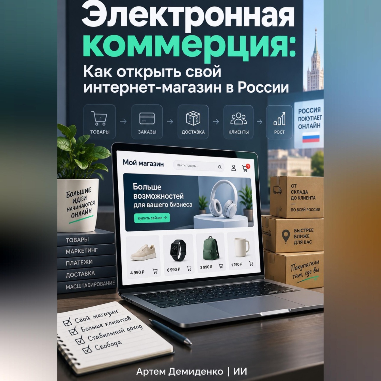 Обложка книги «Электронная коммерция: Как открыть свой интернет-магазин в России»