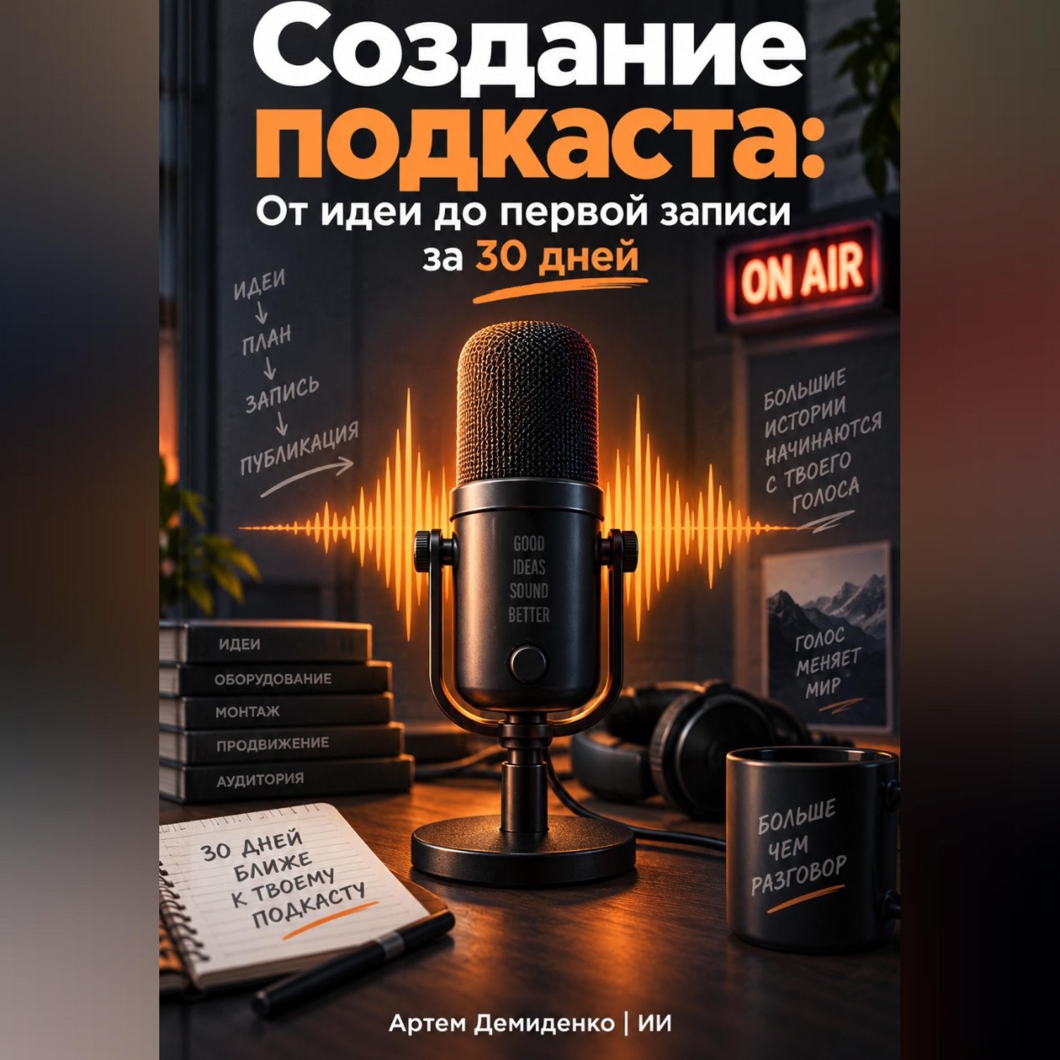 Обложка книги «Создание подкаста: От идеи до первой записи за 30 дней»