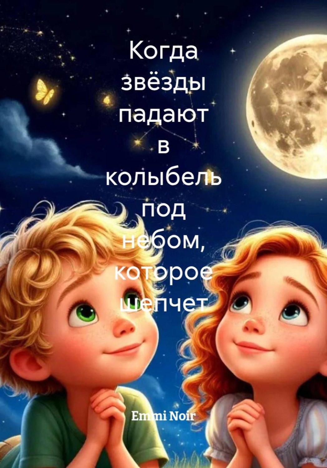 Обложка книги «Когда звёзды падают в колыбель под небом, которое шепчет»