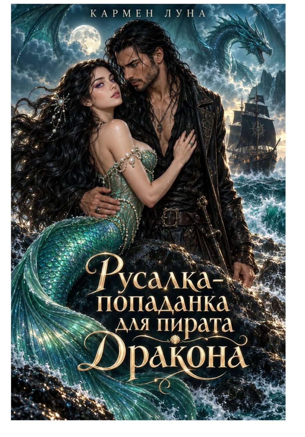 Обложка книги «Русалка-попаданка для пирата Дракона»