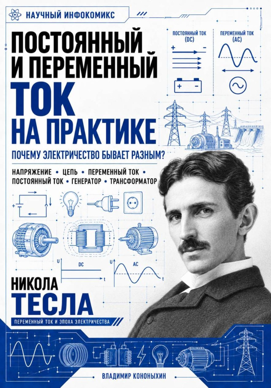 Обложка книги «Постоянный и переменный ток на практике»
