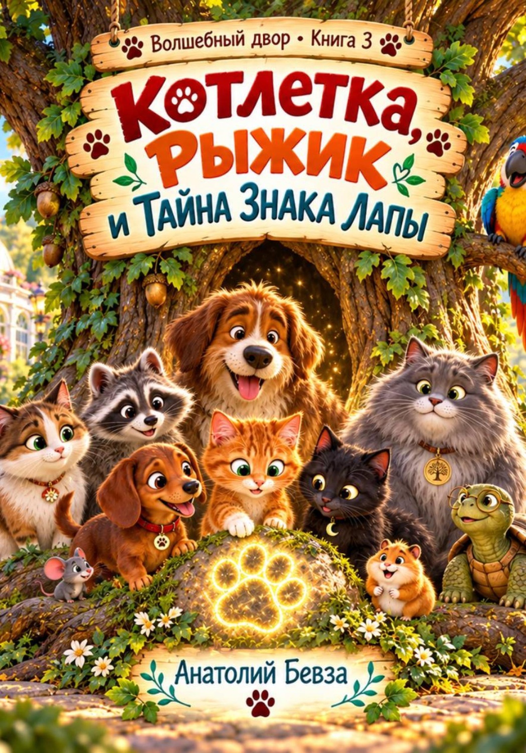 Обложка книги «Котлетка, Рыжик и тайна знака лапы»