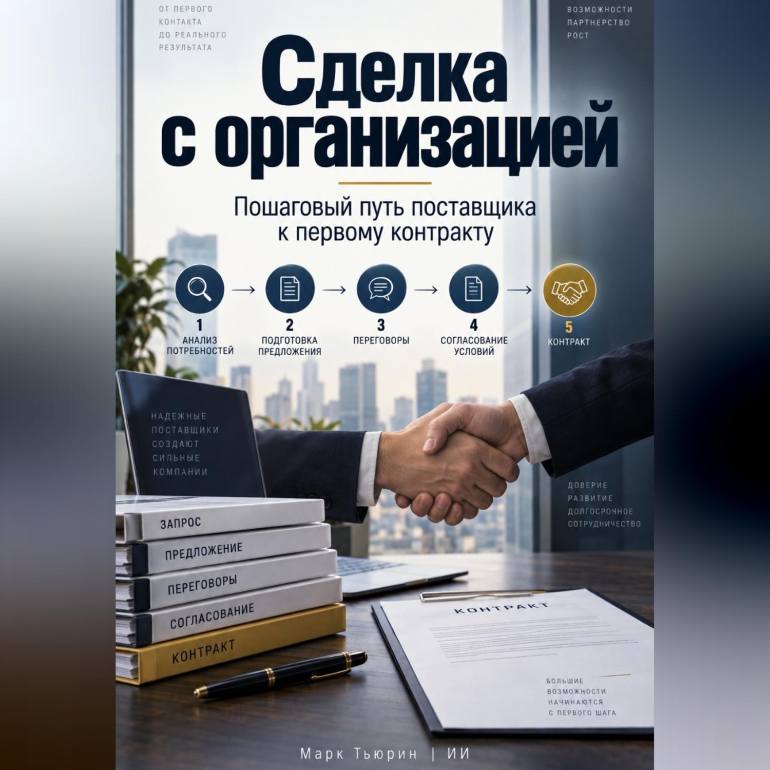 Обложка книги «Сделка с организацией: Пошаговый путь поставщика к первому контракту»