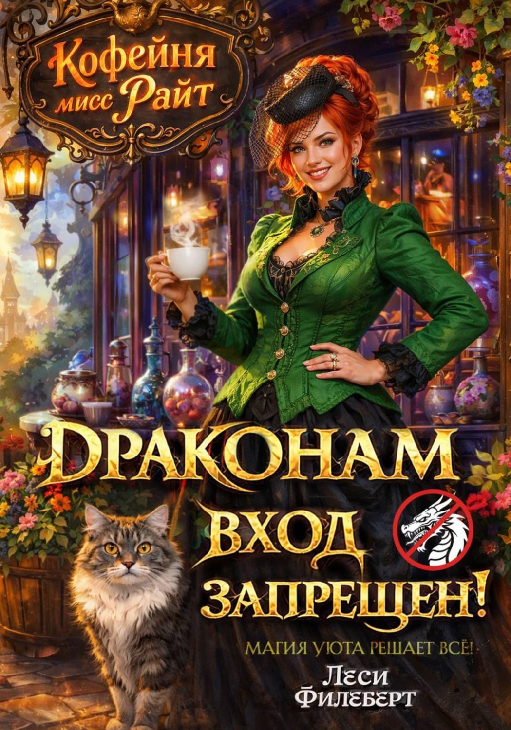Обложка книги «Кофейня мисс Райт. Драконам вход запрещен!»