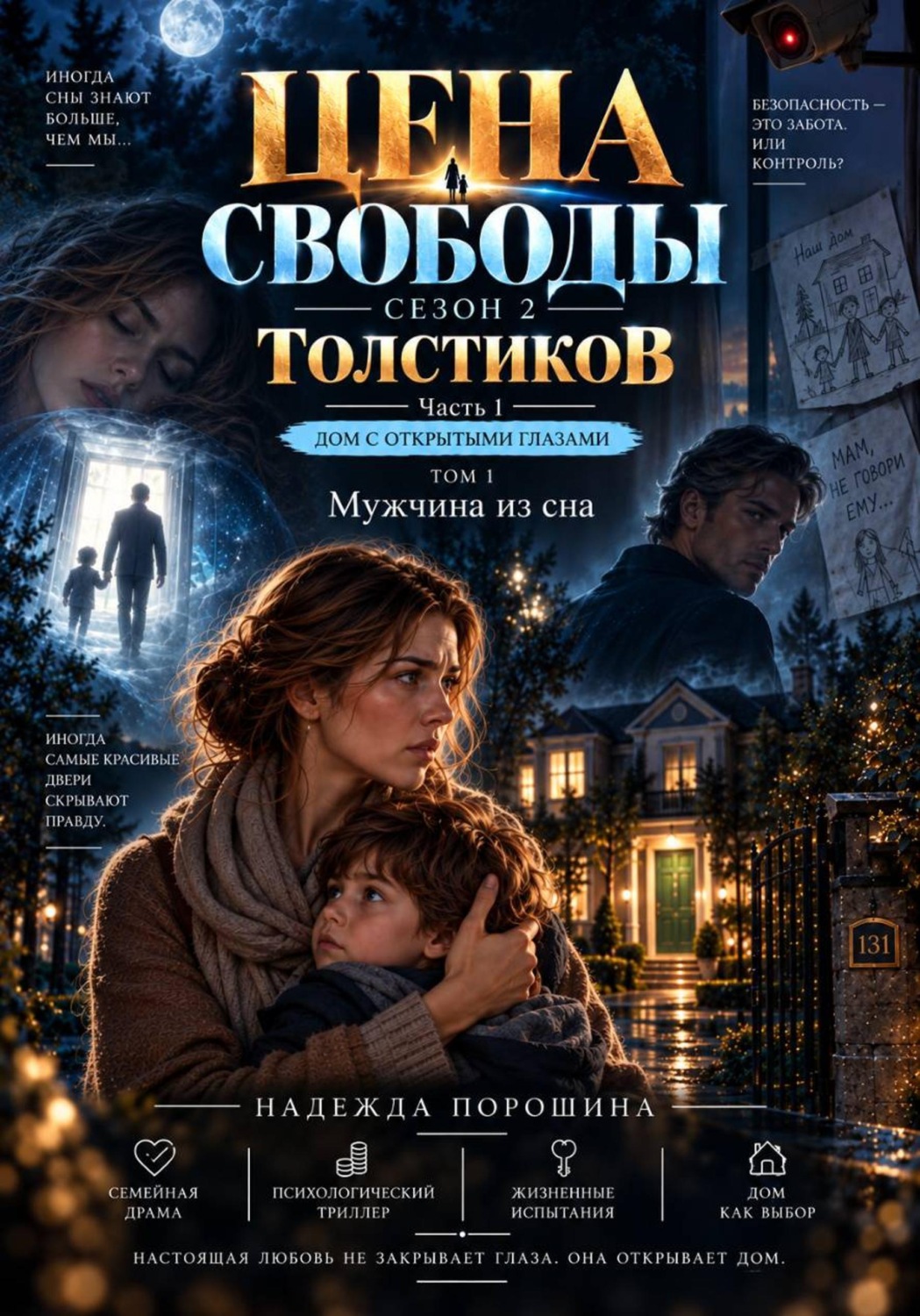 Обложка книги «ЦЕНА СВОБОДЫ. СЕЗОН 2. Толстиков. Часть 1. Дом с открытыми глазами. ТОМ 1. Мужчина из сна»