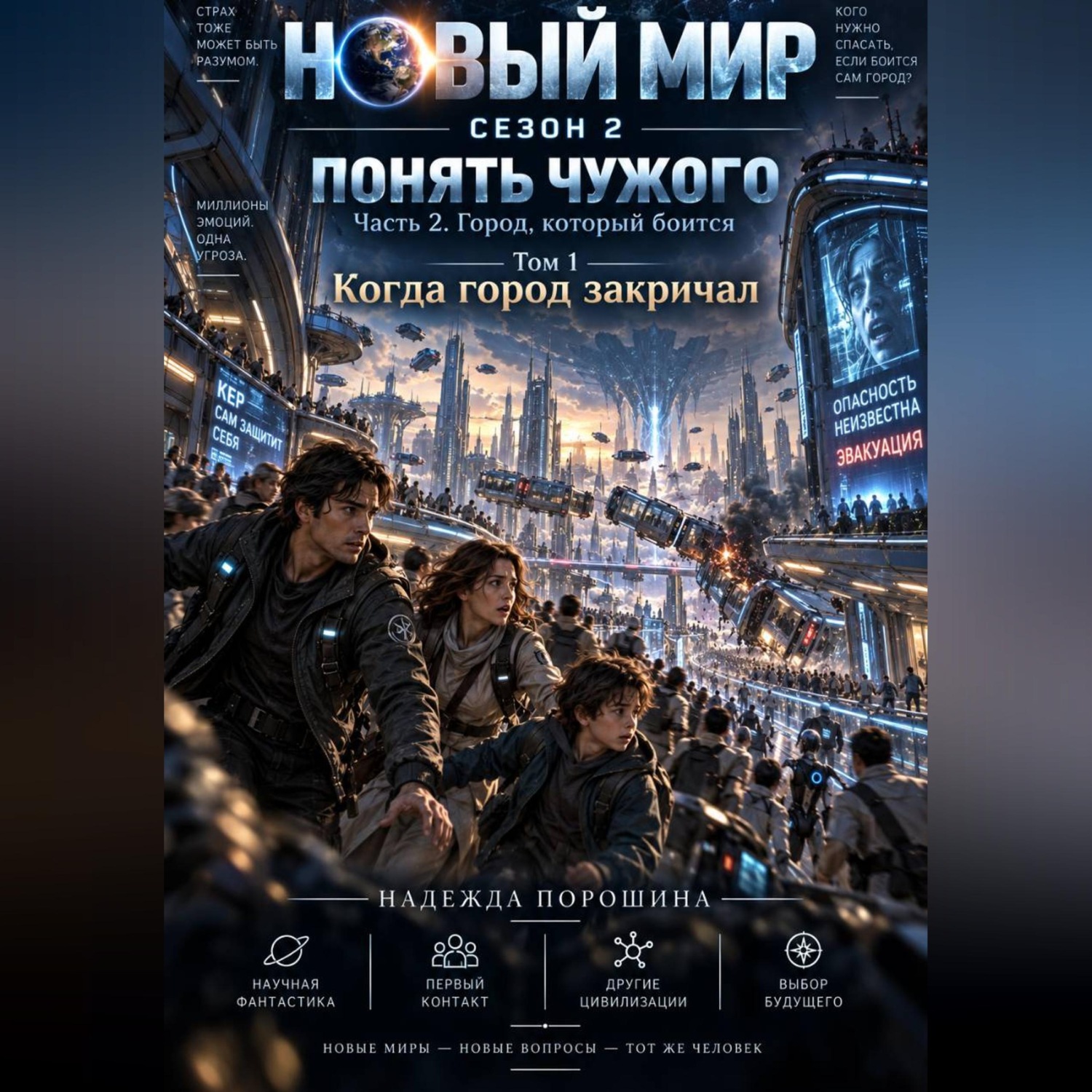 Обложка книги «Новый мир. Сезон 2. Понять чужого. Часть 2. Город, который боится. Том 1. Когда город закричал»