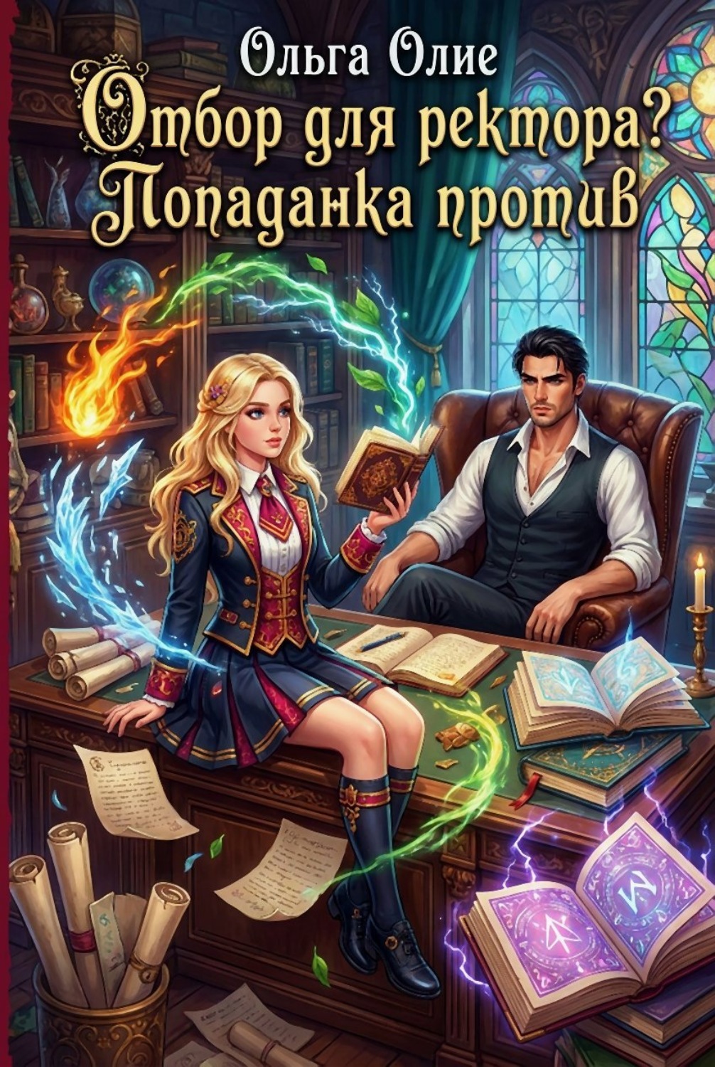 Обложка книги «Отбор для ректора? Попаданка против!»