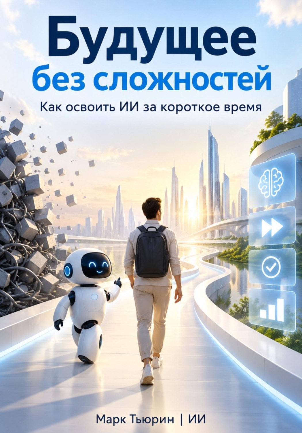 Обложка книги «Будущее без сложностей: Как освоить ИИ за короткое время»