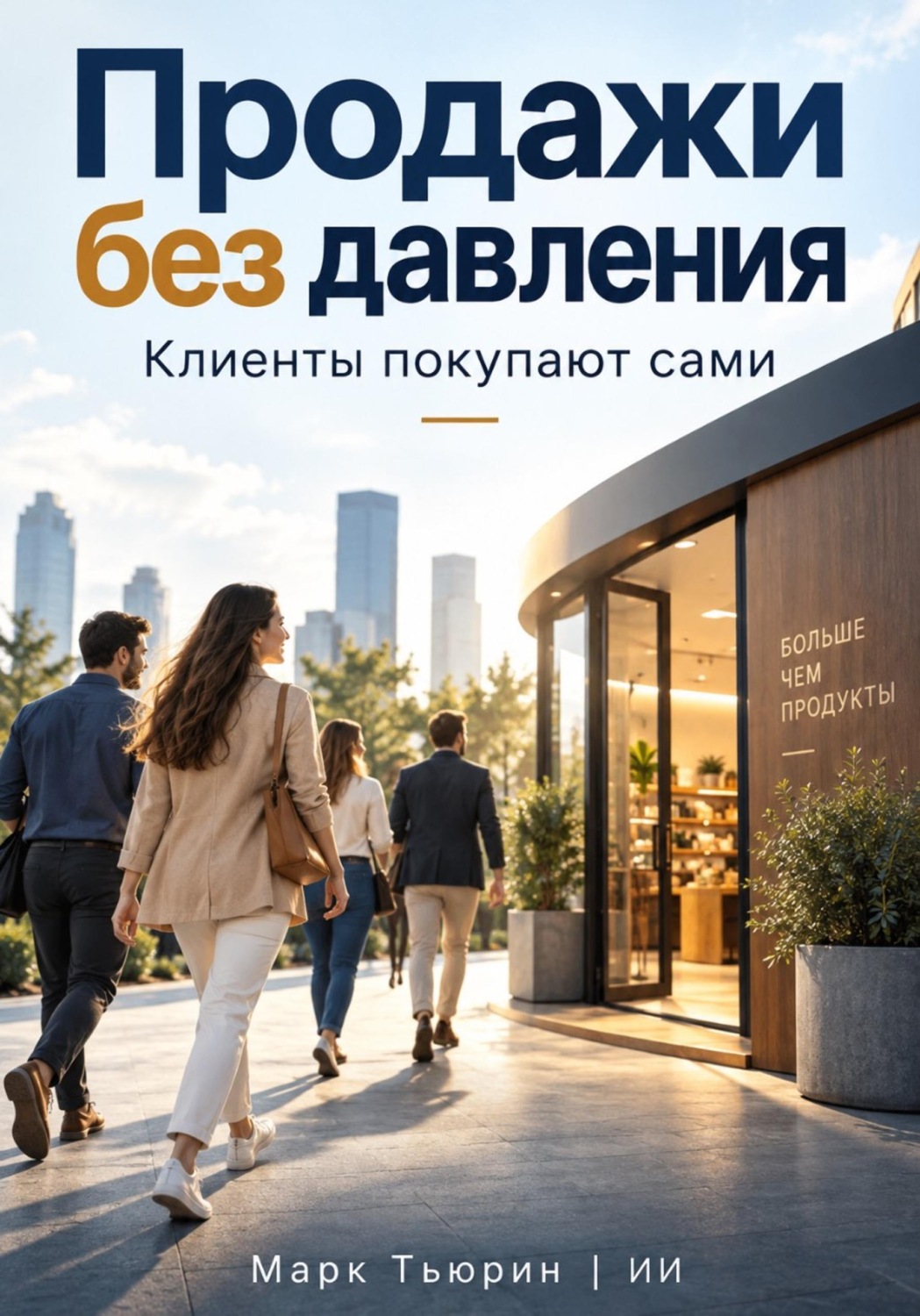 Обложка книги «Продажи без давления. Клиенты покупают сами»