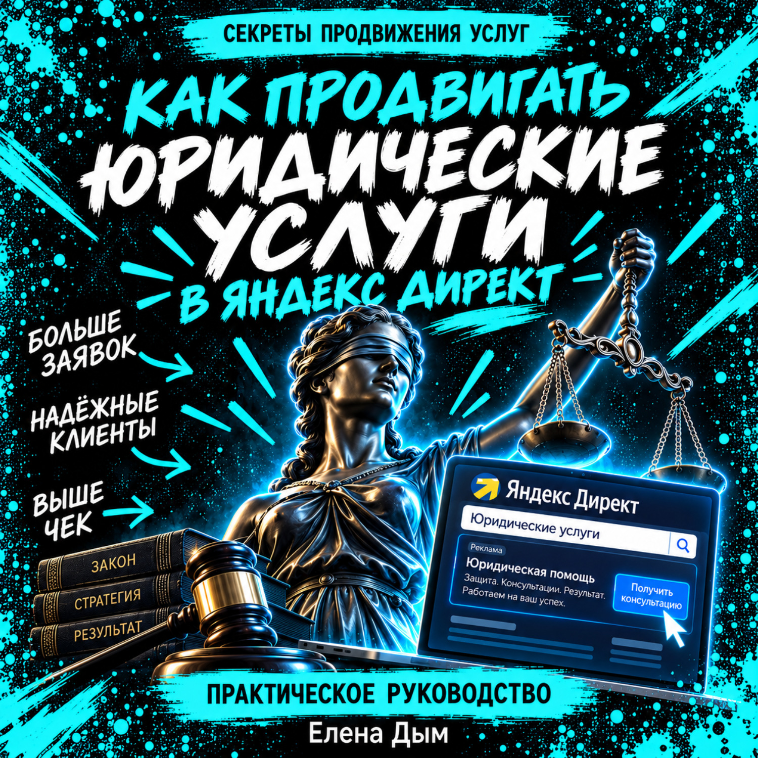 Обложка книги «Как продвигать юридические услуги в Яндекс Директ: Практическое руководство»