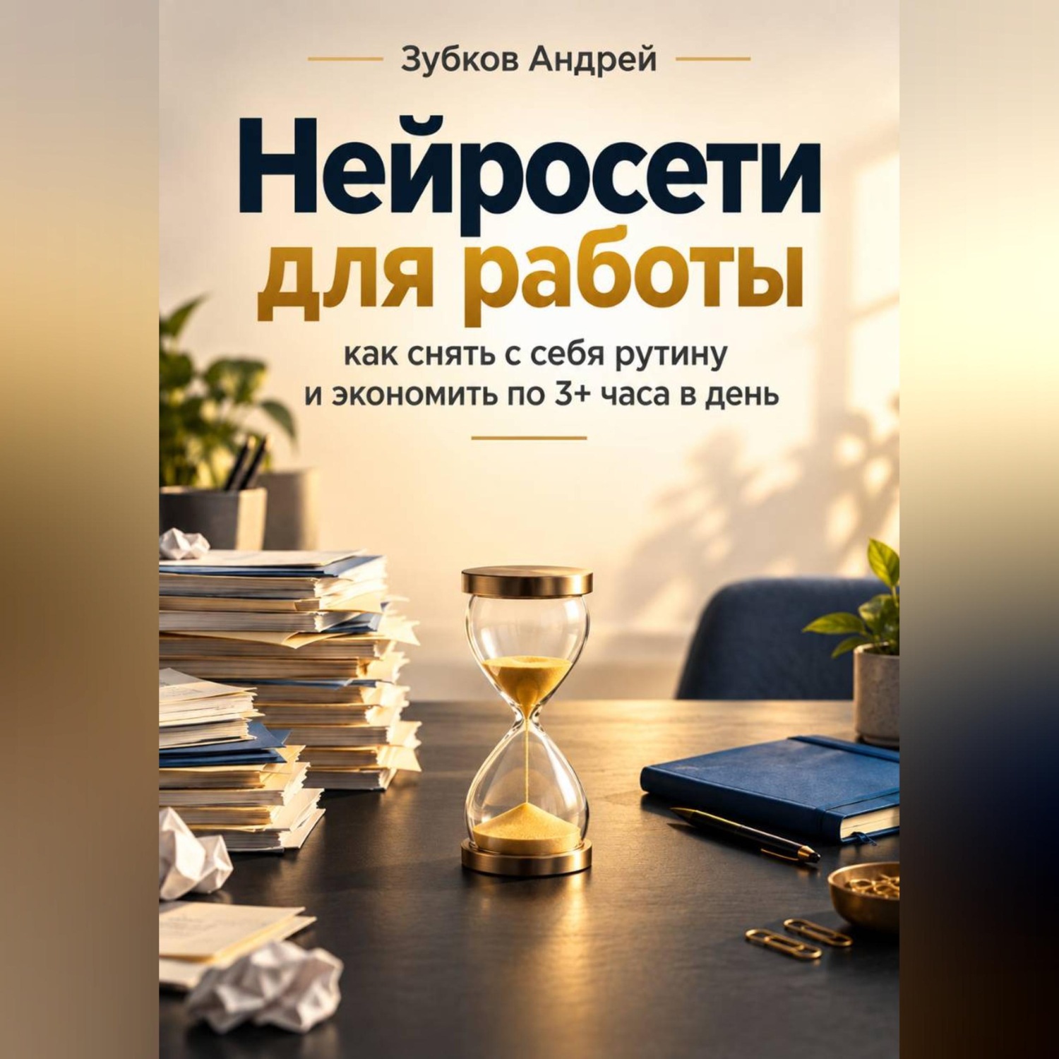 Обложка книги «Нейросети для работы: как снять с себя рутину и экономить по 3+ часа в день»